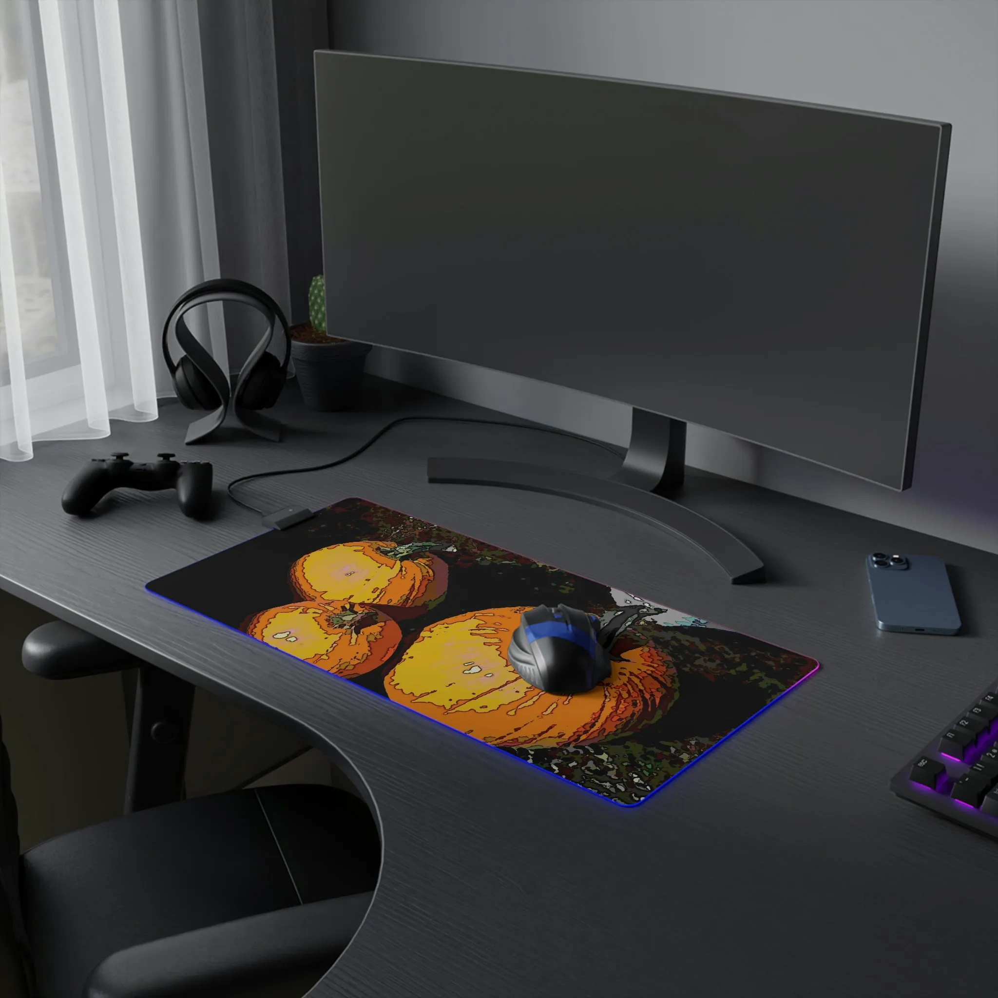 LED Gaming Mouse Pad ... Halloween - Pumpkins - 'Trick-Or-Treat' ... More Than A Season ... "Its A Feeling & Celebration Of Life" ...