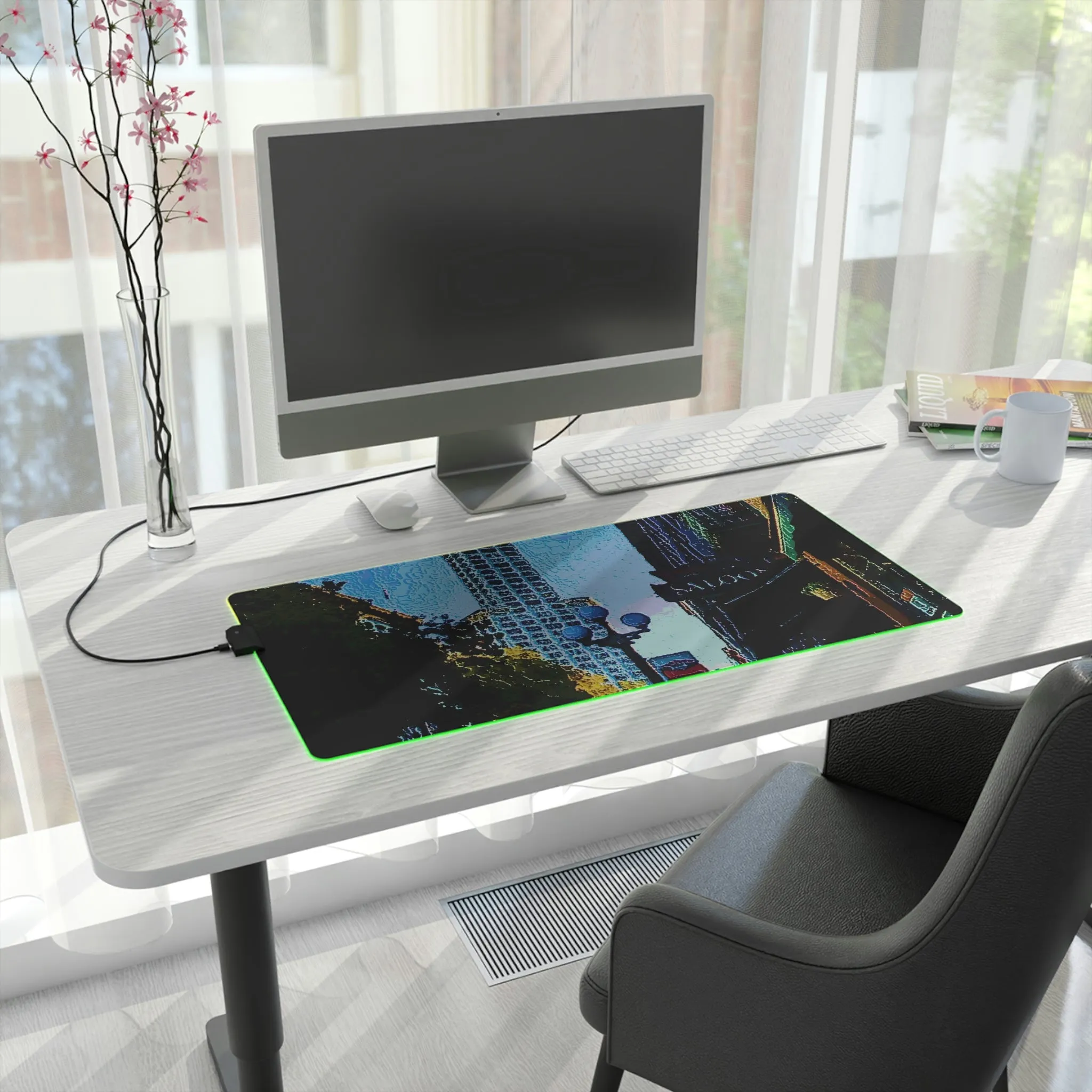LED Gaming Mouse Pad ...  Pioneer Square & Smith Tower ... 'That World Famous View' ... Colleague Supplied Photo ... Original Works ...