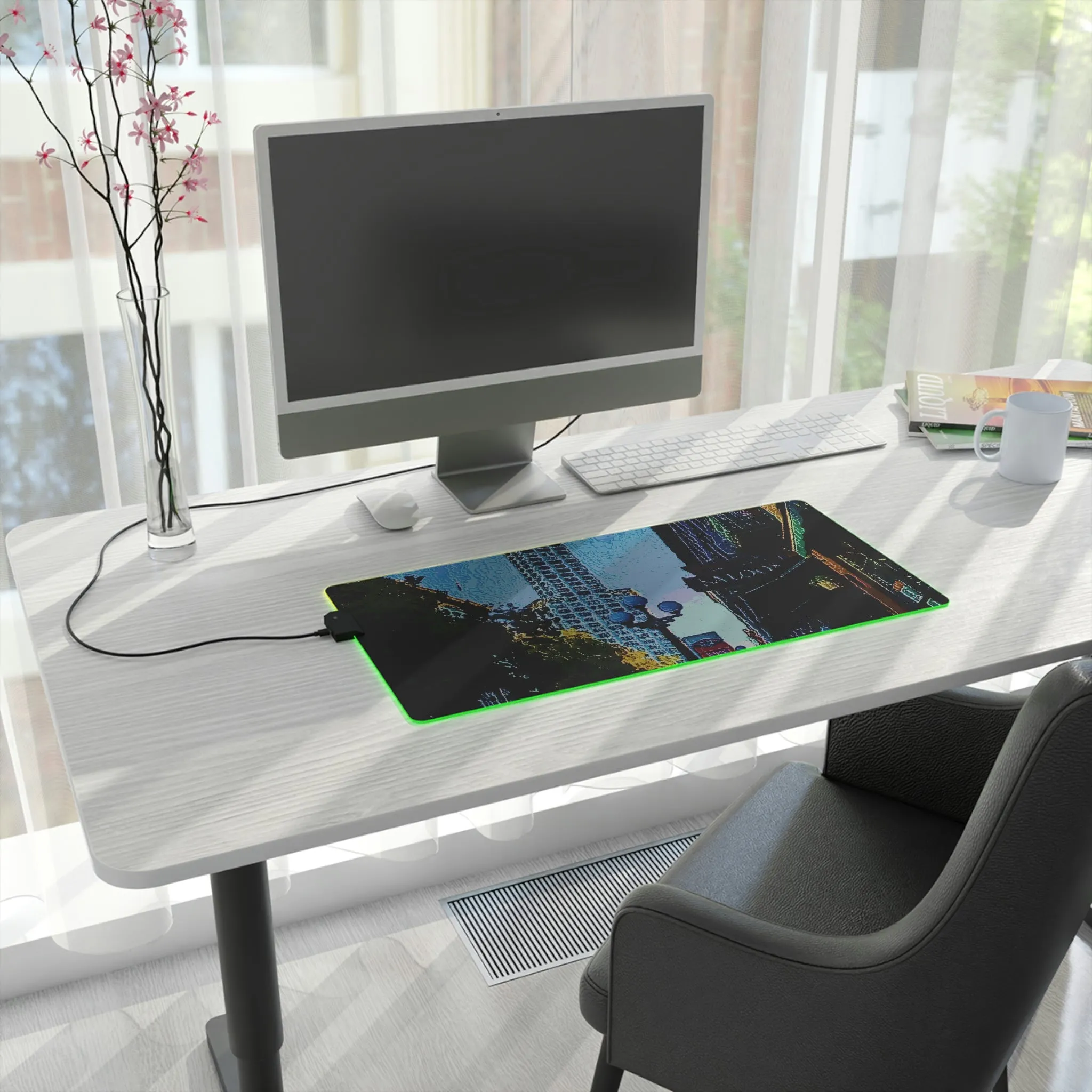 LED Gaming Mouse Pad ...  Pioneer Square & Smith Tower ... 'That World Famous View' ... Colleague Supplied Photo ... Original Works ...