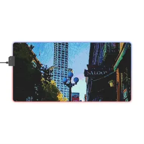 LED Gaming Mouse Pad ...  Pioneer Square & Smith Tower ... 'That World Famous View' ... Colleague Supplied Photo ... Original Works ...