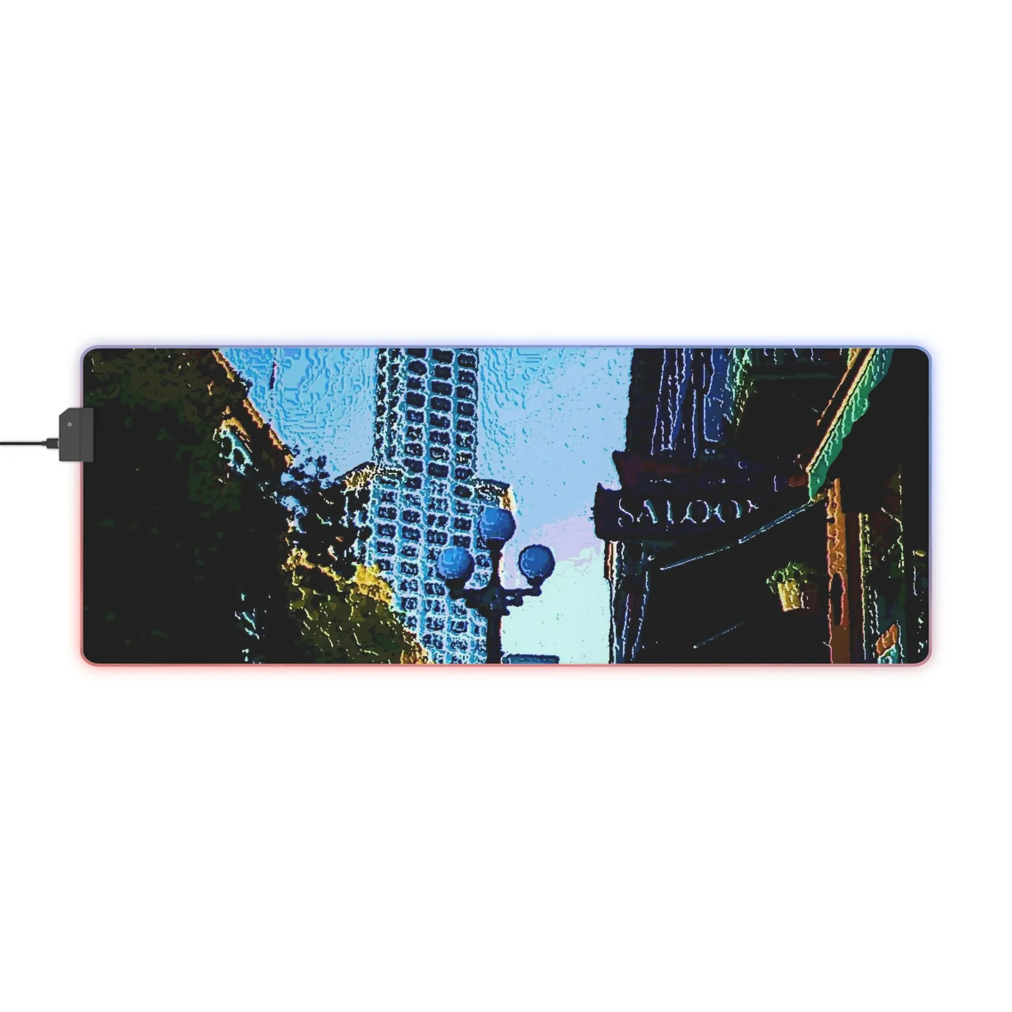 LED Gaming Mouse Pad ...  Pioneer Square & Smith Tower ... 'That World Famous View' ... Colleague Supplied Photo ... Original Works ...