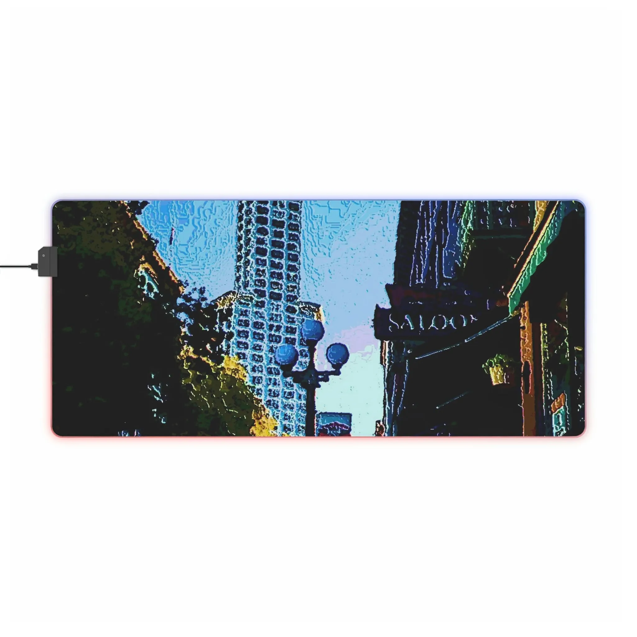 LED Gaming Mouse Pad ...  Pioneer Square & Smith Tower ... 'That World Famous View' ... Colleague Supplied Photo ... Original Works ...