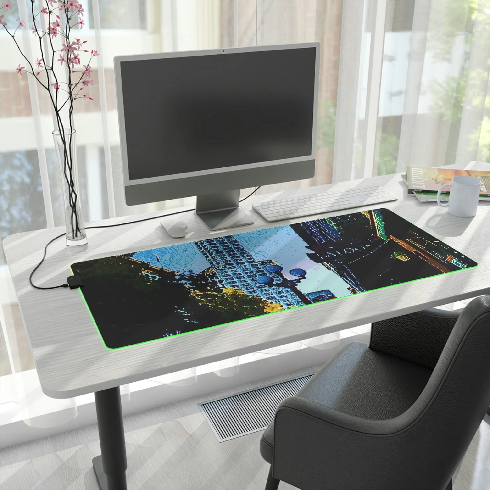 LED Gaming Mouse Pad ...  Pioneer Square & Smith Tower ... 'That World Famous View' ... Colleague Supplied Photo ... Original Works ...