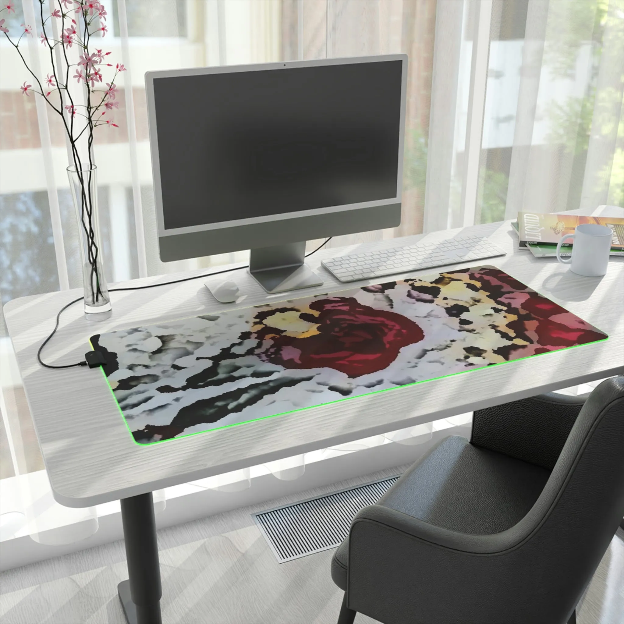 LED Gaming Mouse Pad ... "A Friendly Flower" ... Pointsettia 'Pointing' ... Original Works ... (Supplied Photograph) ...