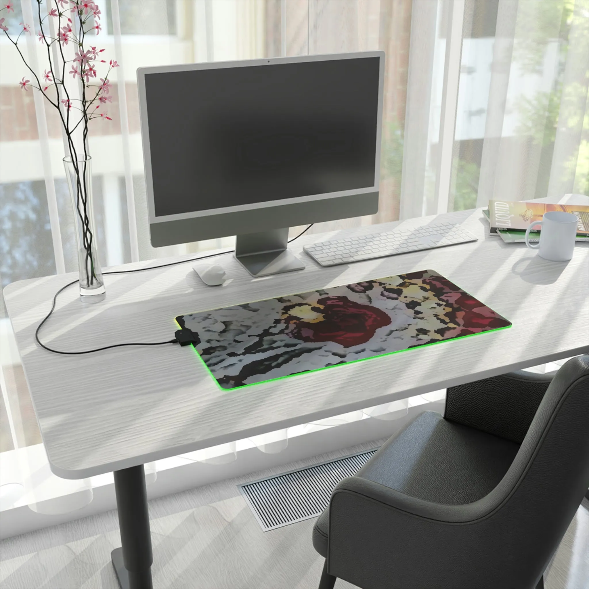 LED Gaming Mouse Pad ... "A Friendly Flower" ... Pointsettia 'Pointing' ... Original Works ... (Supplied Photograph) ...