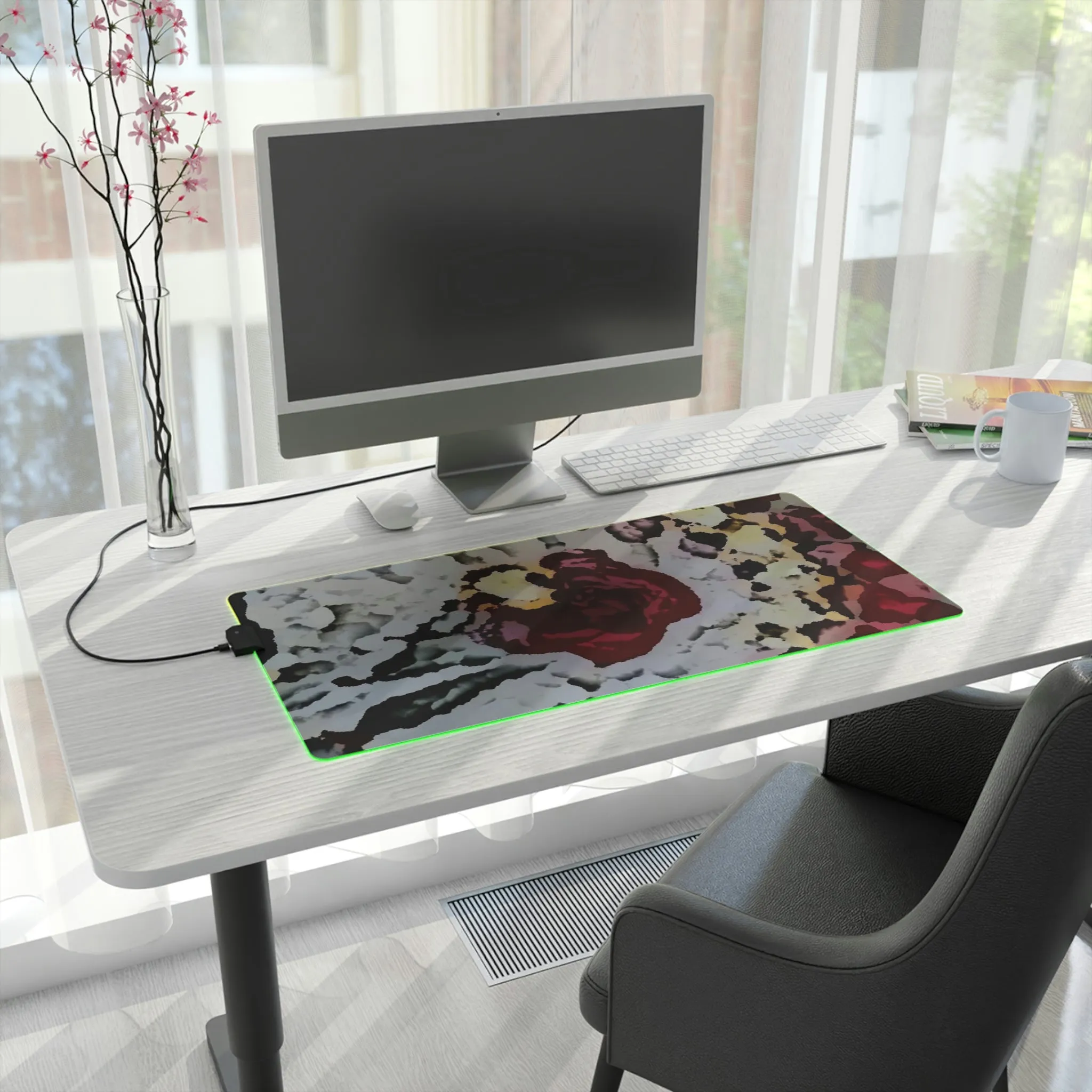 LED Gaming Mouse Pad ... "A Friendly Flower" ... Pointsettia 'Pointing' ... Original Works ... (Supplied Photograph) ...