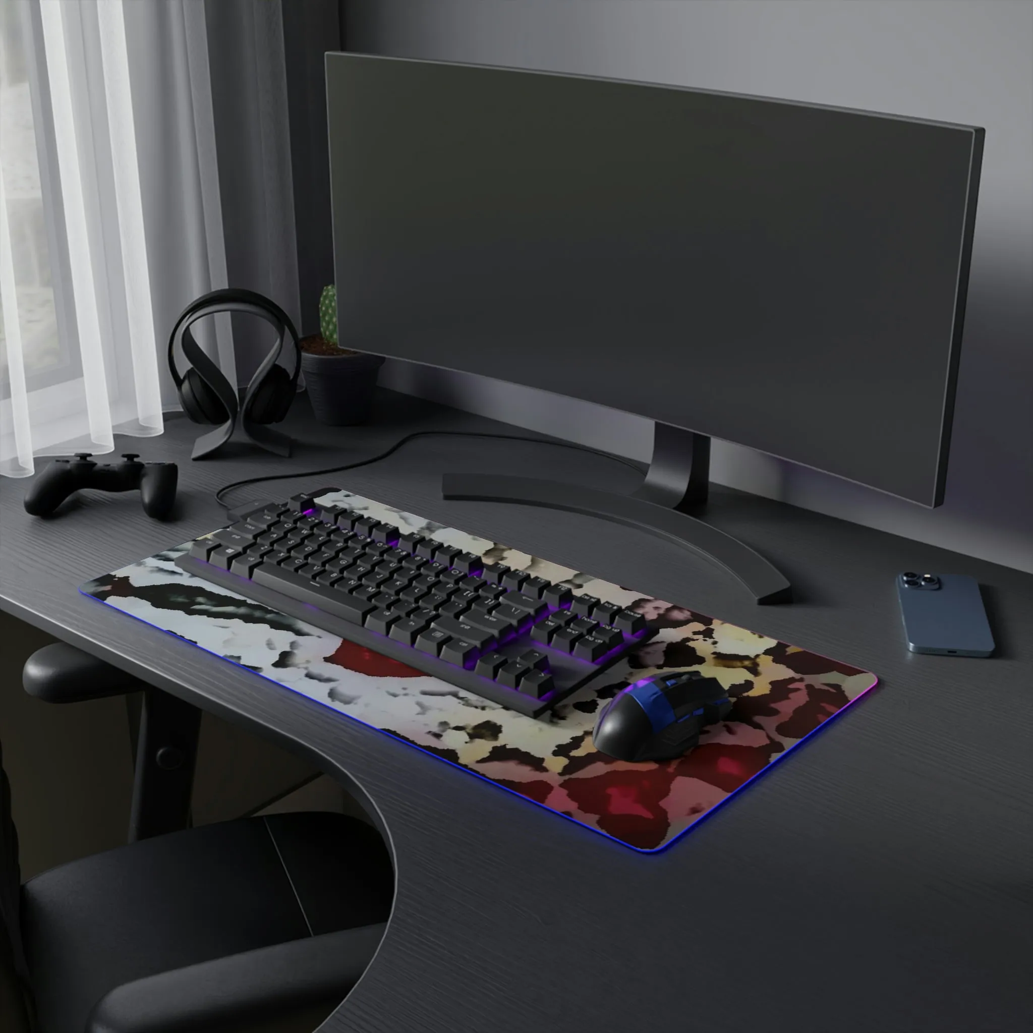 LED Gaming Mouse Pad ... "A Friendly Flower" ... Pointsettia 'Pointing' ... Original Works ... (Supplied Photograph) ...