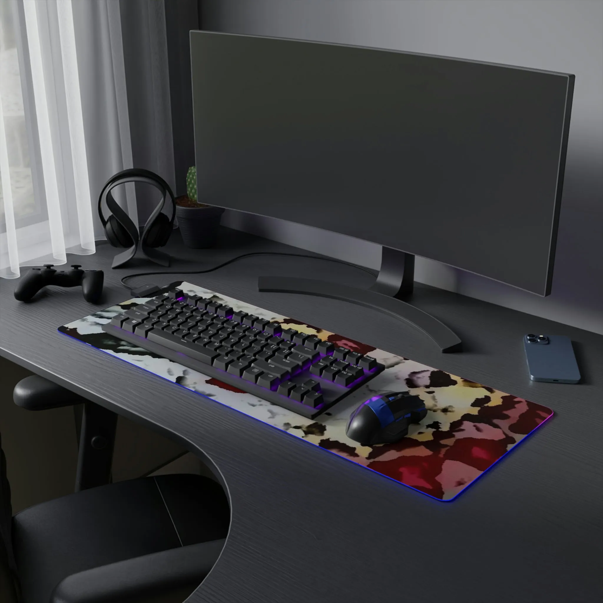 LED Gaming Mouse Pad ... "A Friendly Flower" ... Pointsettia 'Pointing' ... Original Works ... (Supplied Photograph) ...