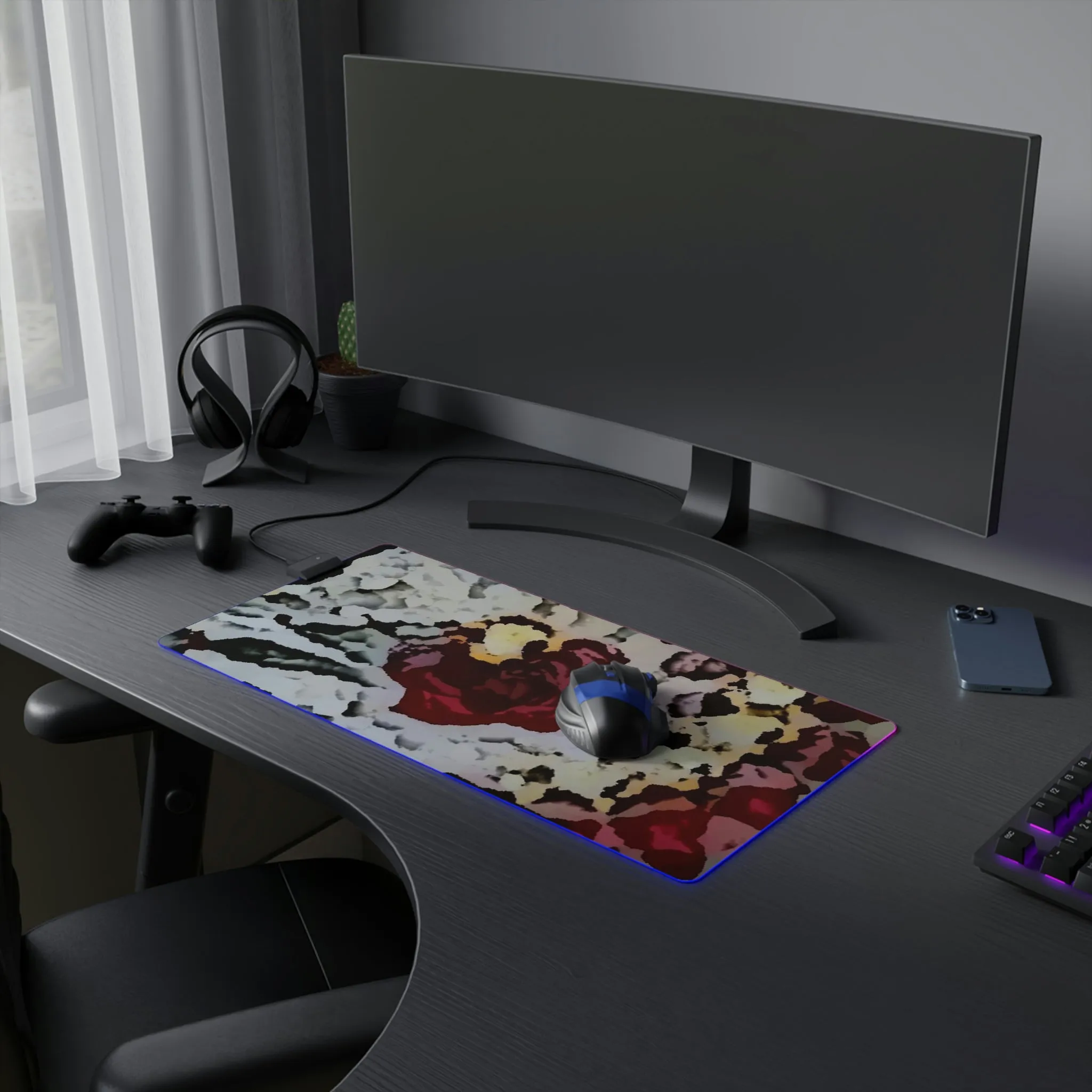 LED Gaming Mouse Pad ... "A Friendly Flower" ... Pointsettia 'Pointing' ... Original Works ... (Supplied Photograph) ...