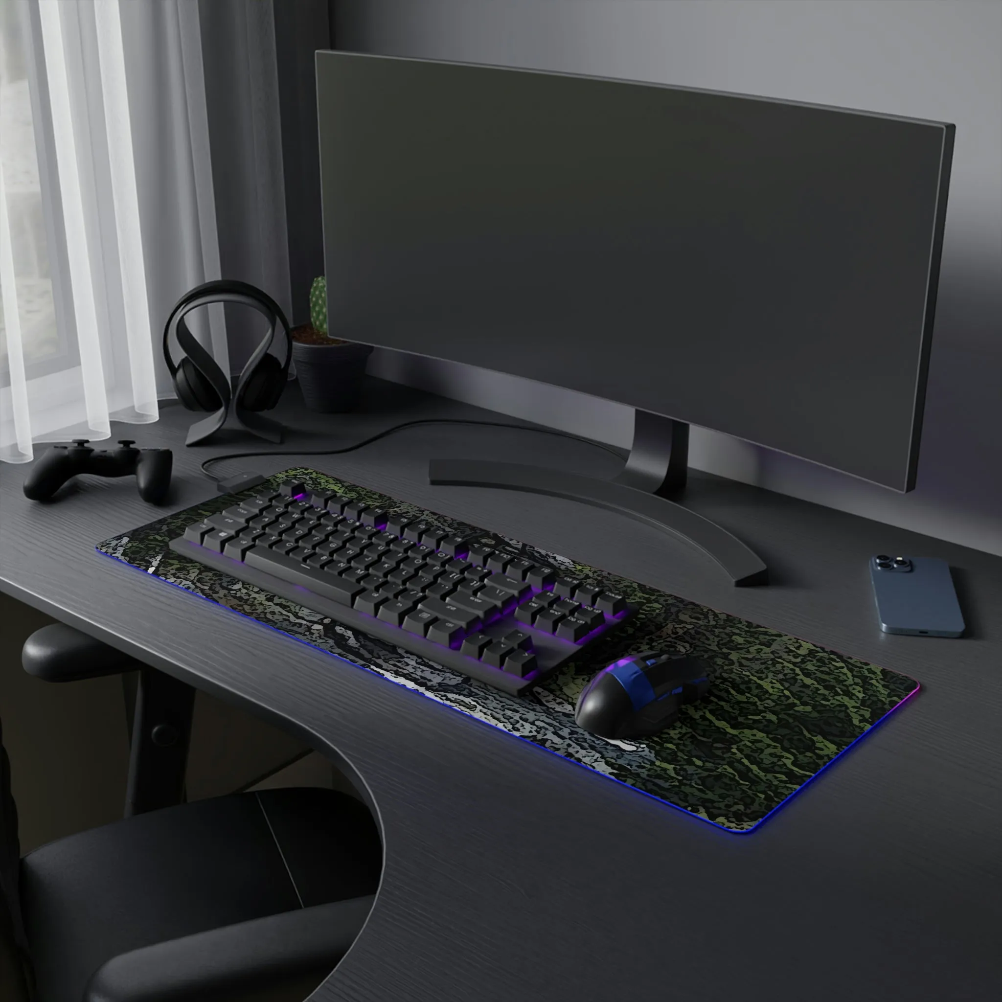 LED Gaming Mouse Pad ..."I Am Innocent" ... Tricky-Dick Immortalized ... Nixon Rock: Along The River ... Central Idaho, Summer 2020 ... Original Works ...