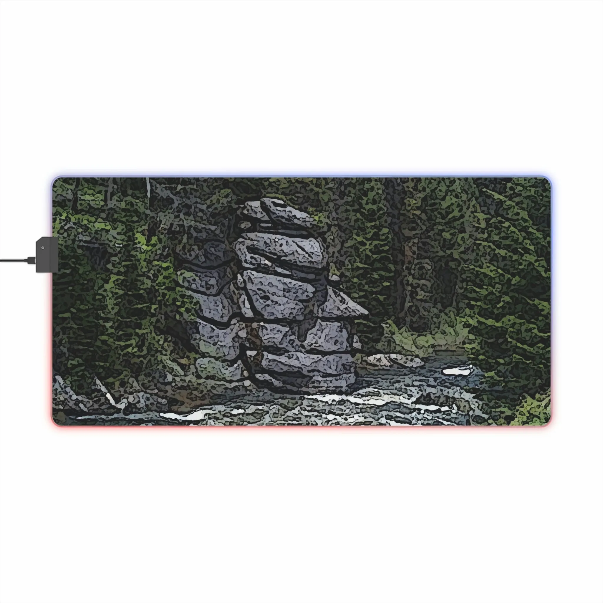 LED Gaming Mouse Pad ..."I Am Innocent" ... Tricky-Dick Immortalized ... Nixon Rock: Along The River ... Central Idaho, Summer 2020 ... Original Works ...