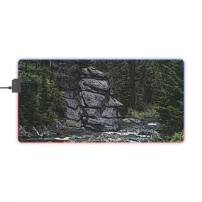 LED Gaming Mouse Pad ..."I Am Innocent" ... Tricky-Dick Immortalized ... Nixon Rock: Along The River ... Central Idaho, Summer 2020 ... Original Works ...