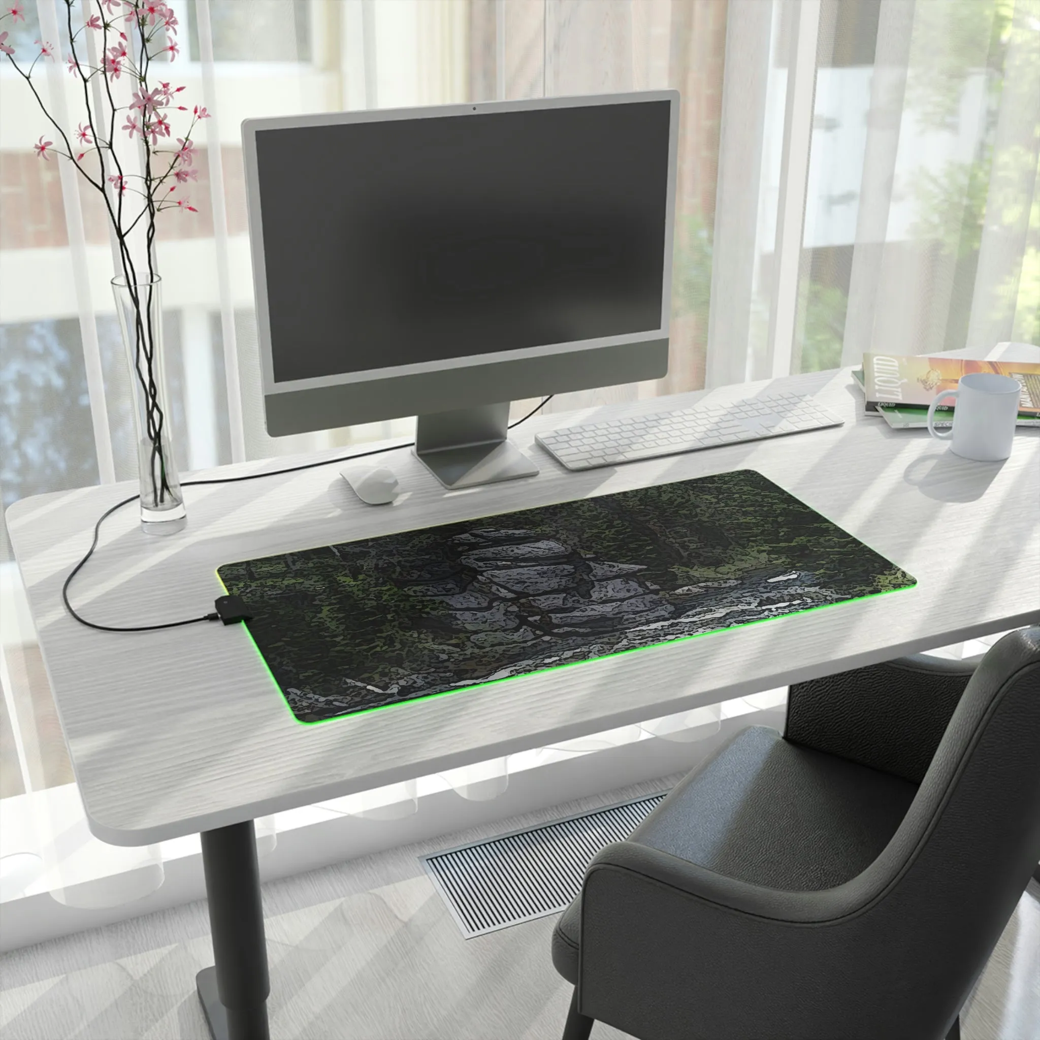 LED Gaming Mouse Pad ..."I Am Innocent" ... Tricky-Dick Immortalized ... Nixon Rock: Along The River ... Central Idaho, Summer 2020 ... Original Works ...