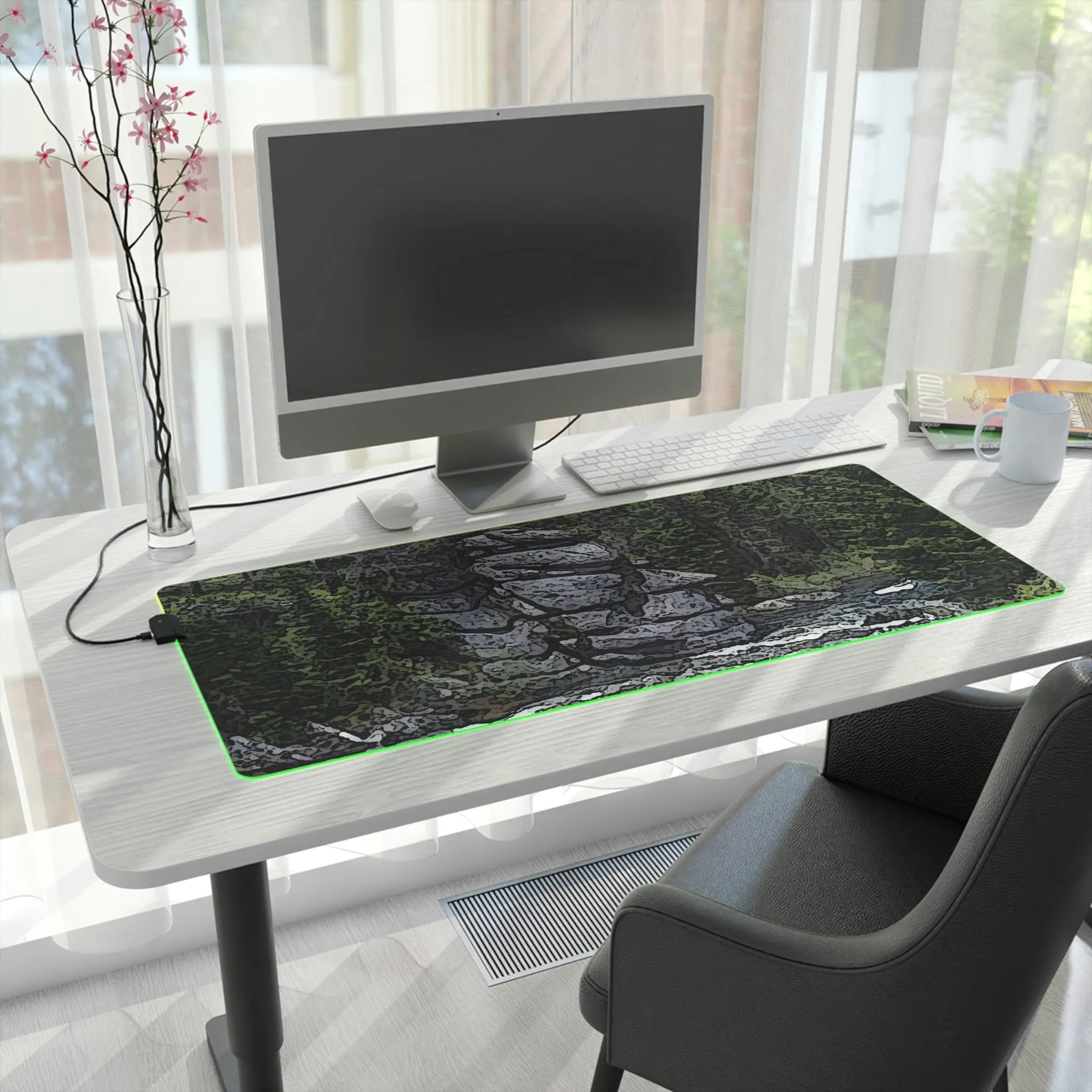 LED Gaming Mouse Pad ..."I Am Innocent" ... Tricky-Dick Immortalized ... Nixon Rock: Along The River ... Central Idaho, Summer 2020 ... Original Works ...