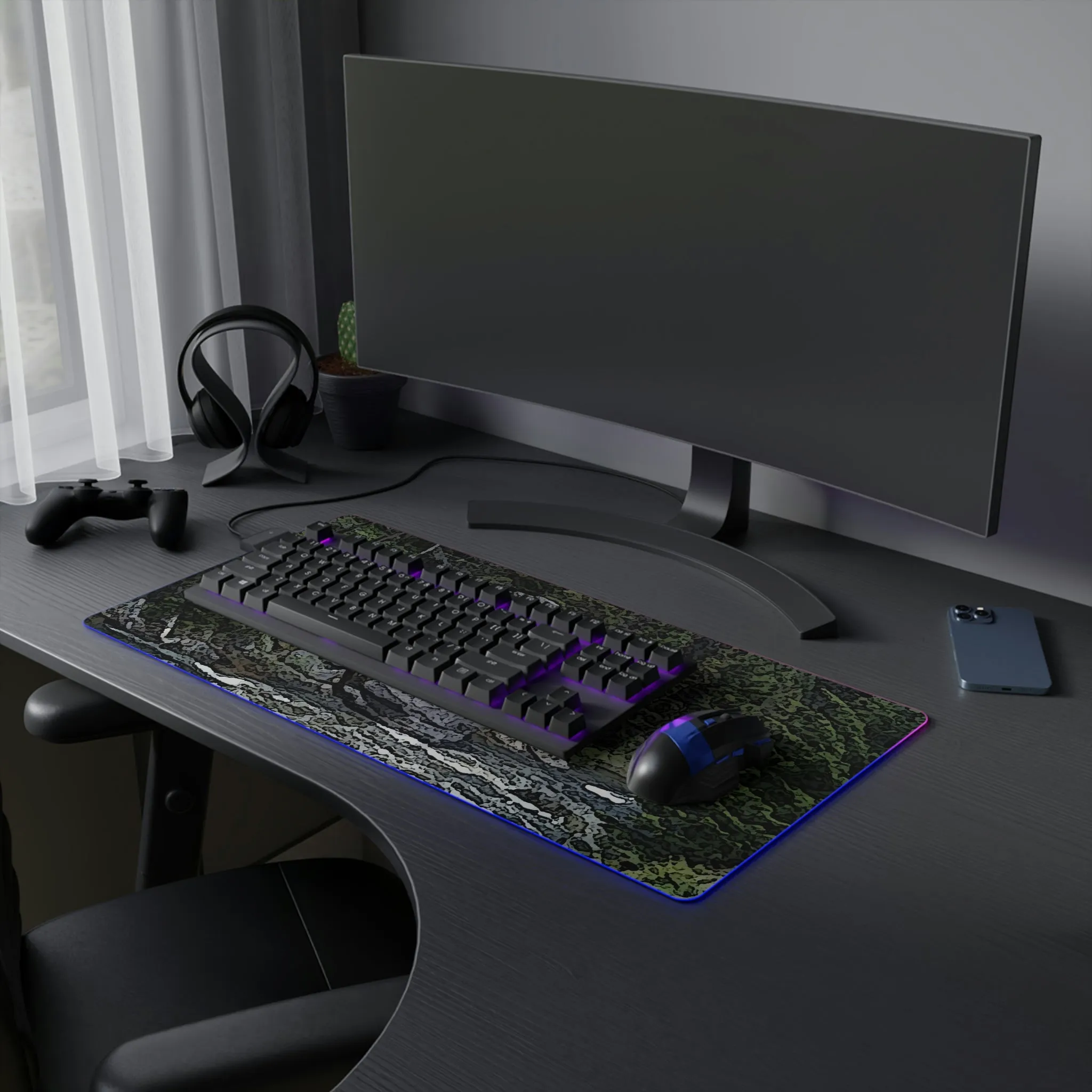 LED Gaming Mouse Pad ..."I Am Innocent" ... Tricky-Dick Immortalized ... Nixon Rock: Along The River ... Central Idaho, Summer 2020 ... Original Works ...