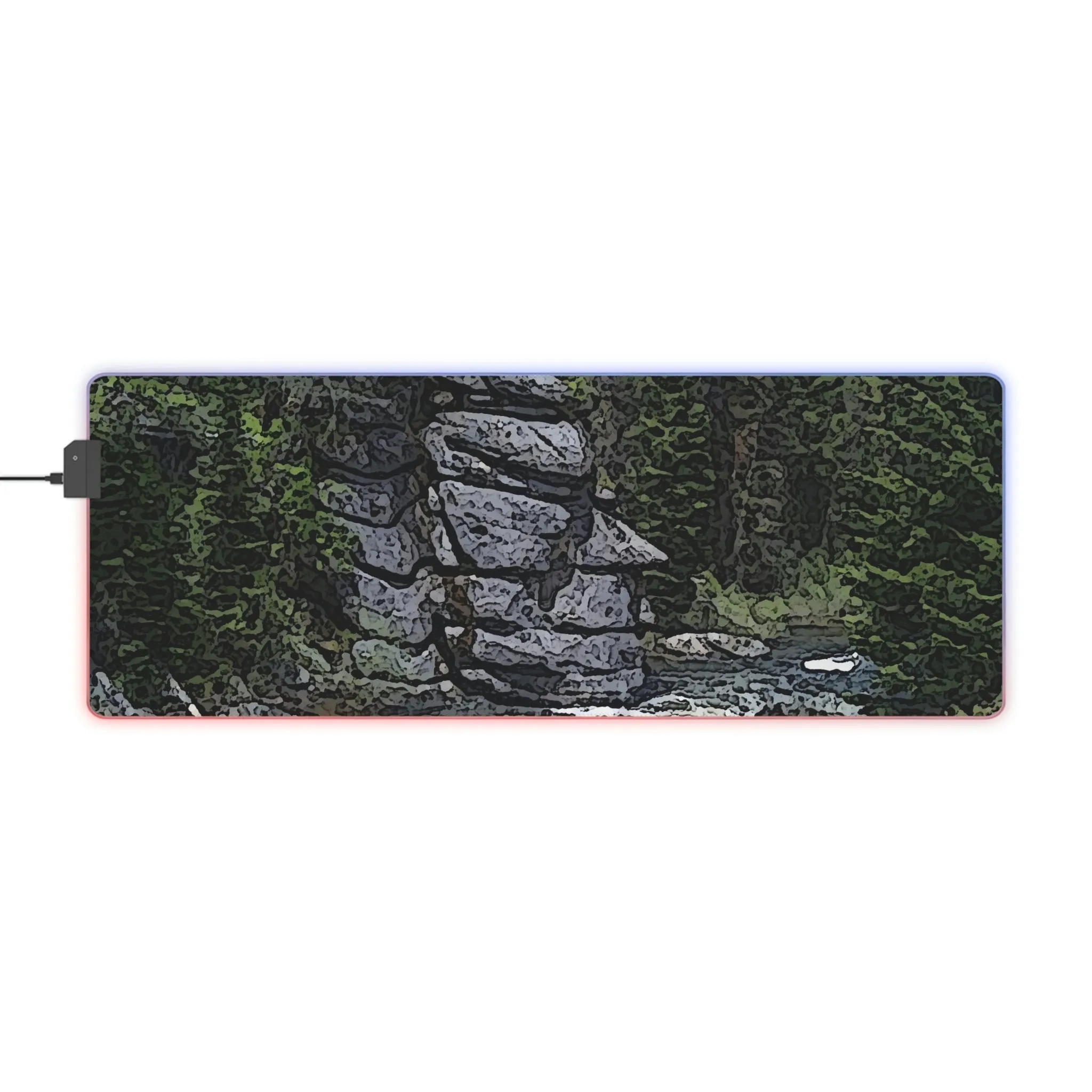 LED Gaming Mouse Pad ..."I Am Innocent" ... Tricky-Dick Immortalized ... Nixon Rock: Along The River ... Central Idaho, Summer 2020 ... Original Works ...