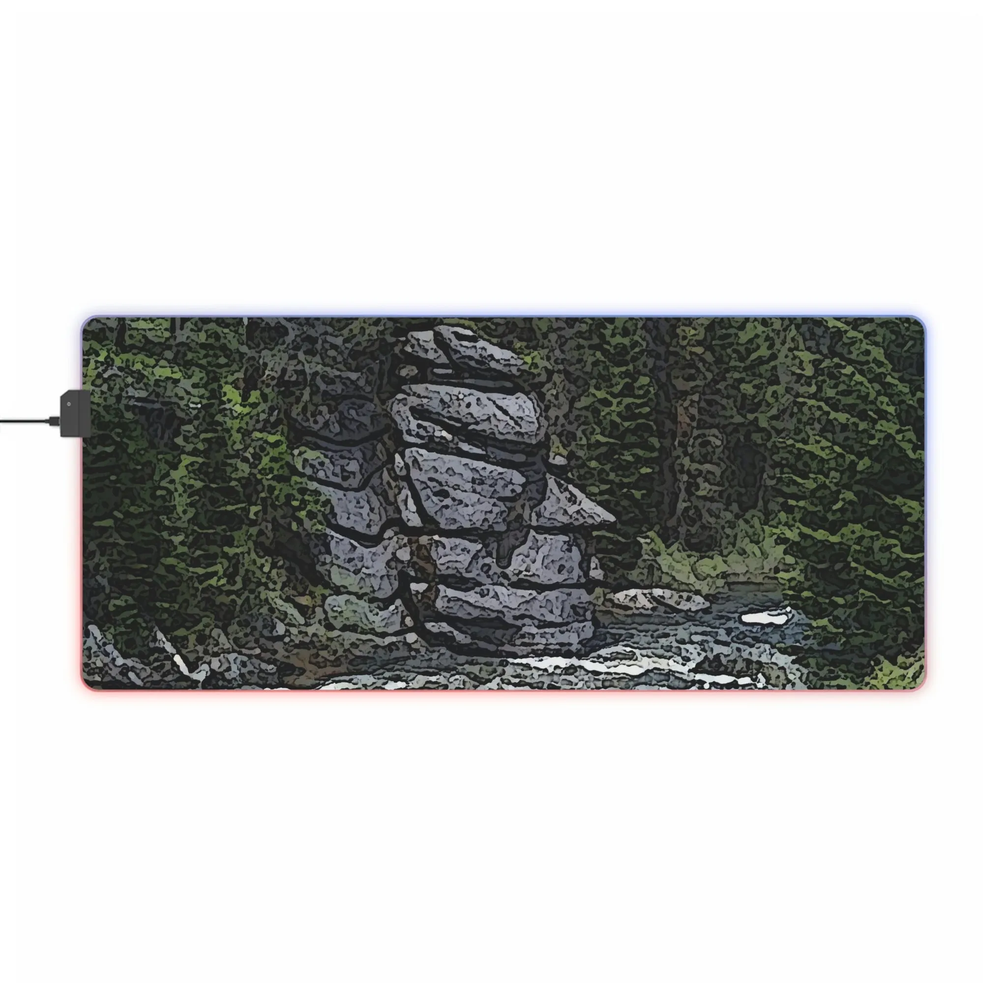 LED Gaming Mouse Pad ..."I Am Innocent" ... Tricky-Dick Immortalized ... Nixon Rock: Along The River ... Central Idaho, Summer 2020 ... Original Works ...