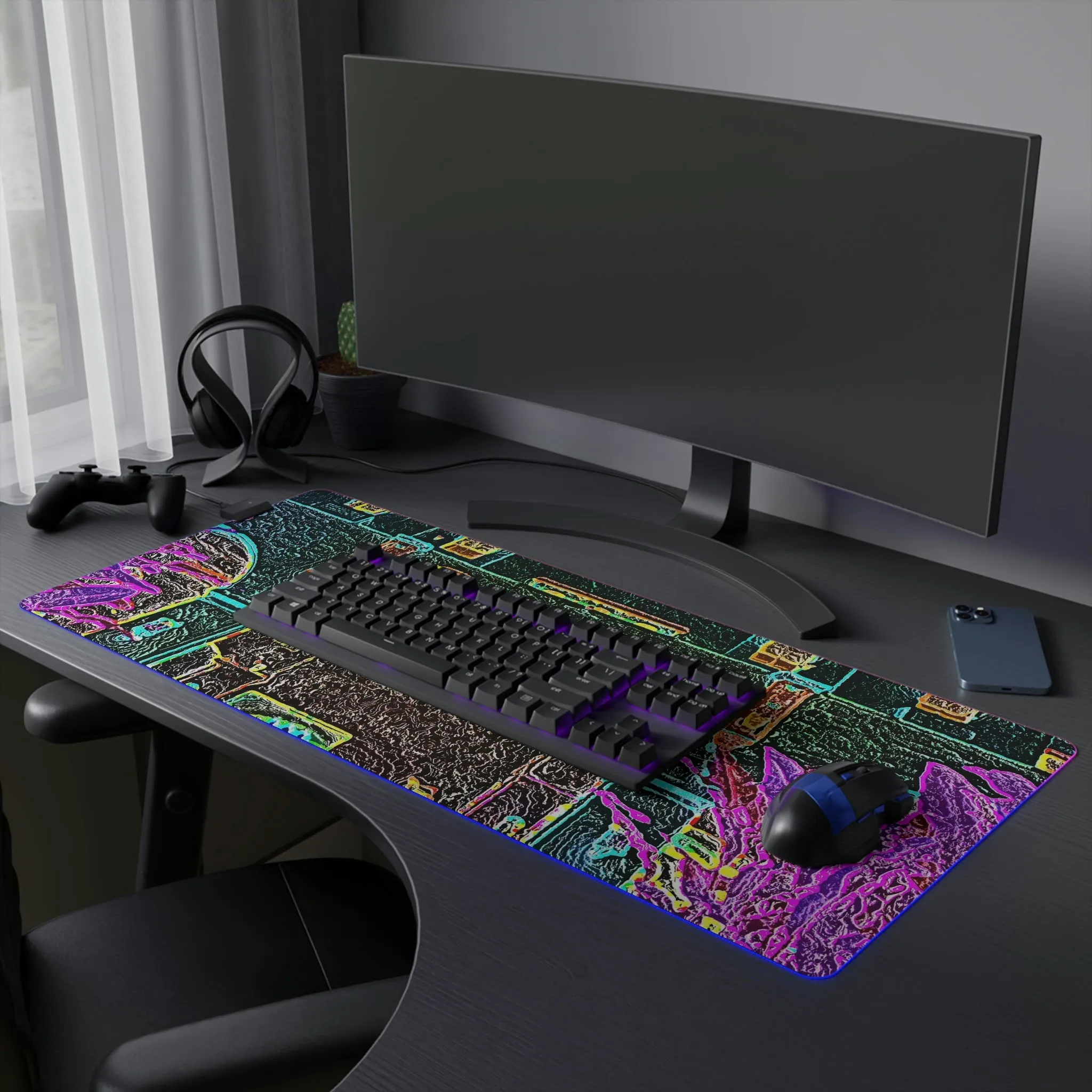 LED Gaming Mouse Pad ... "La Grande Entree" At: 'The Pink Palace' ... The Royal Hawai'ian ... Honolulu, HI ... '27Oct2014' ... Original Works ...