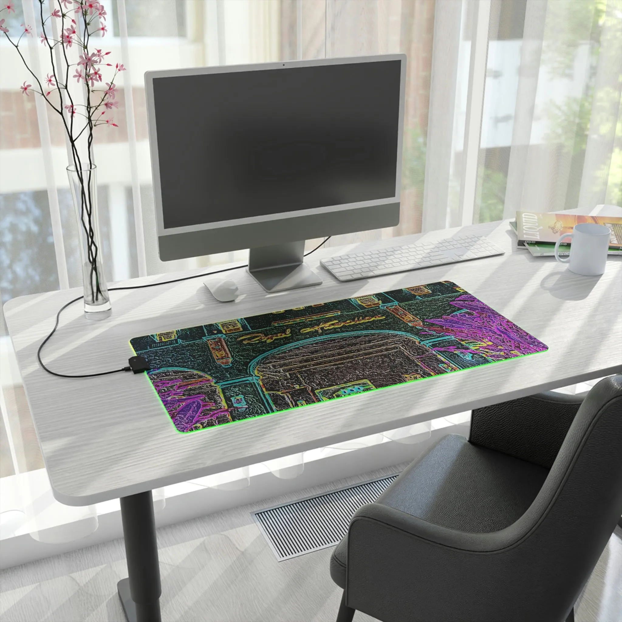 LED Gaming Mouse Pad ... "La Grande Entree" At: 'The Pink Palace' ... The Royal Hawai'ian ... Honolulu, HI ... '27Oct2014' ... Original Works ...