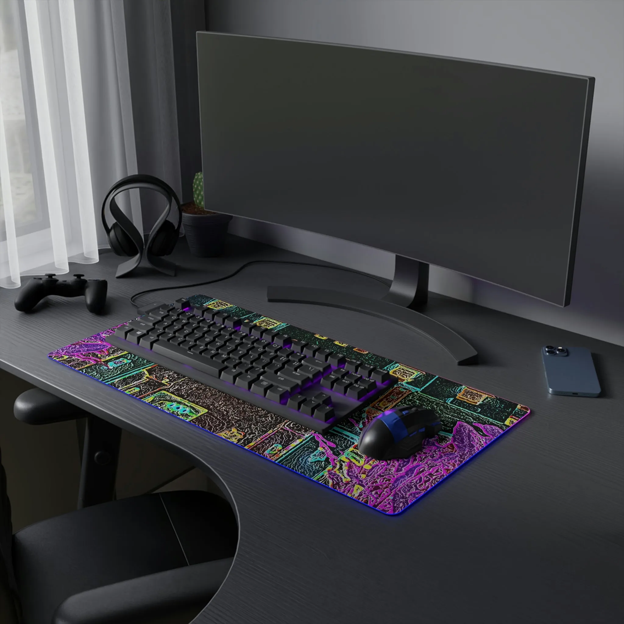 LED Gaming Mouse Pad ... "La Grande Entree" At: 'The Pink Palace' ... The Royal Hawai'ian ... Honolulu, HI ... '27Oct2014' ... Original Works ...