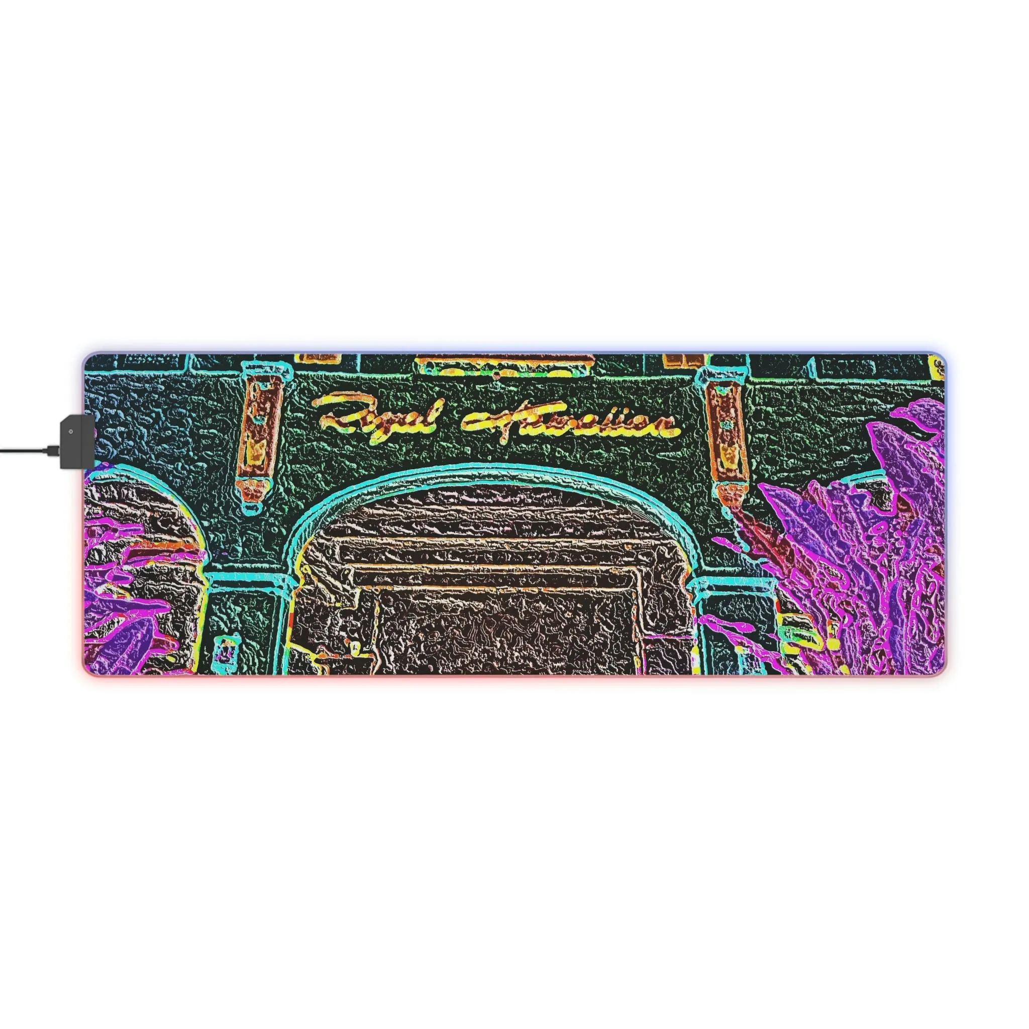 LED Gaming Mouse Pad ... "La Grande Entree" At: 'The Pink Palace' ... The Royal Hawai'ian ... Honolulu, HI ... '27Oct2014' ... Original Works ...