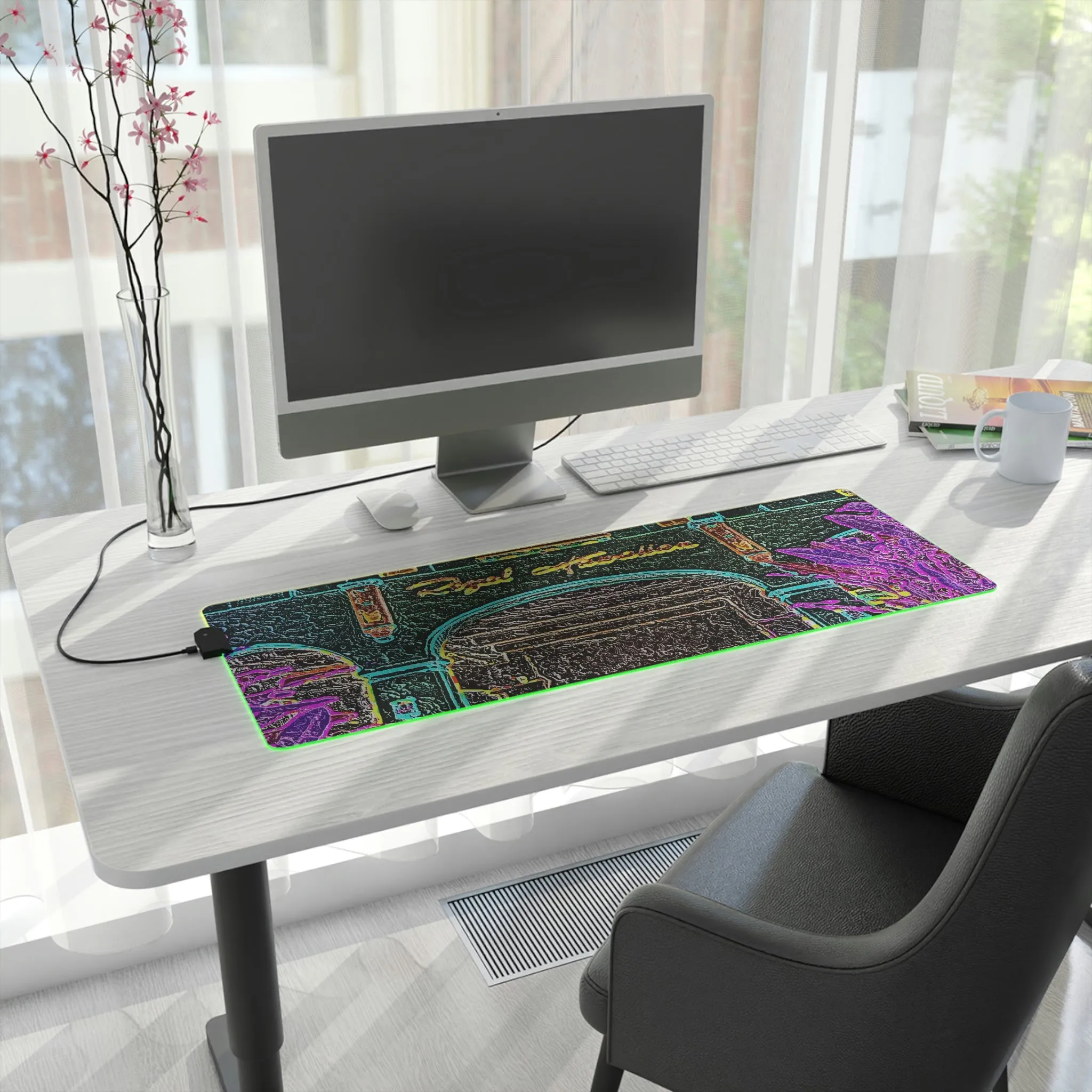 LED Gaming Mouse Pad ... "La Grande Entree" At: 'The Pink Palace' ... The Royal Hawai'ian ... Honolulu, HI ... '27Oct2014' ... Original Works ...