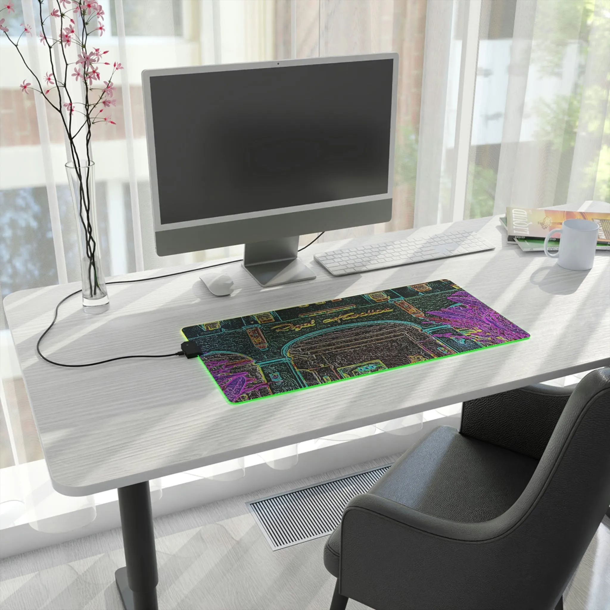 LED Gaming Mouse Pad ... "La Grande Entree" At: 'The Pink Palace' ... The Royal Hawai'ian ... Honolulu, HI ... '27Oct2014' ... Original Works ...