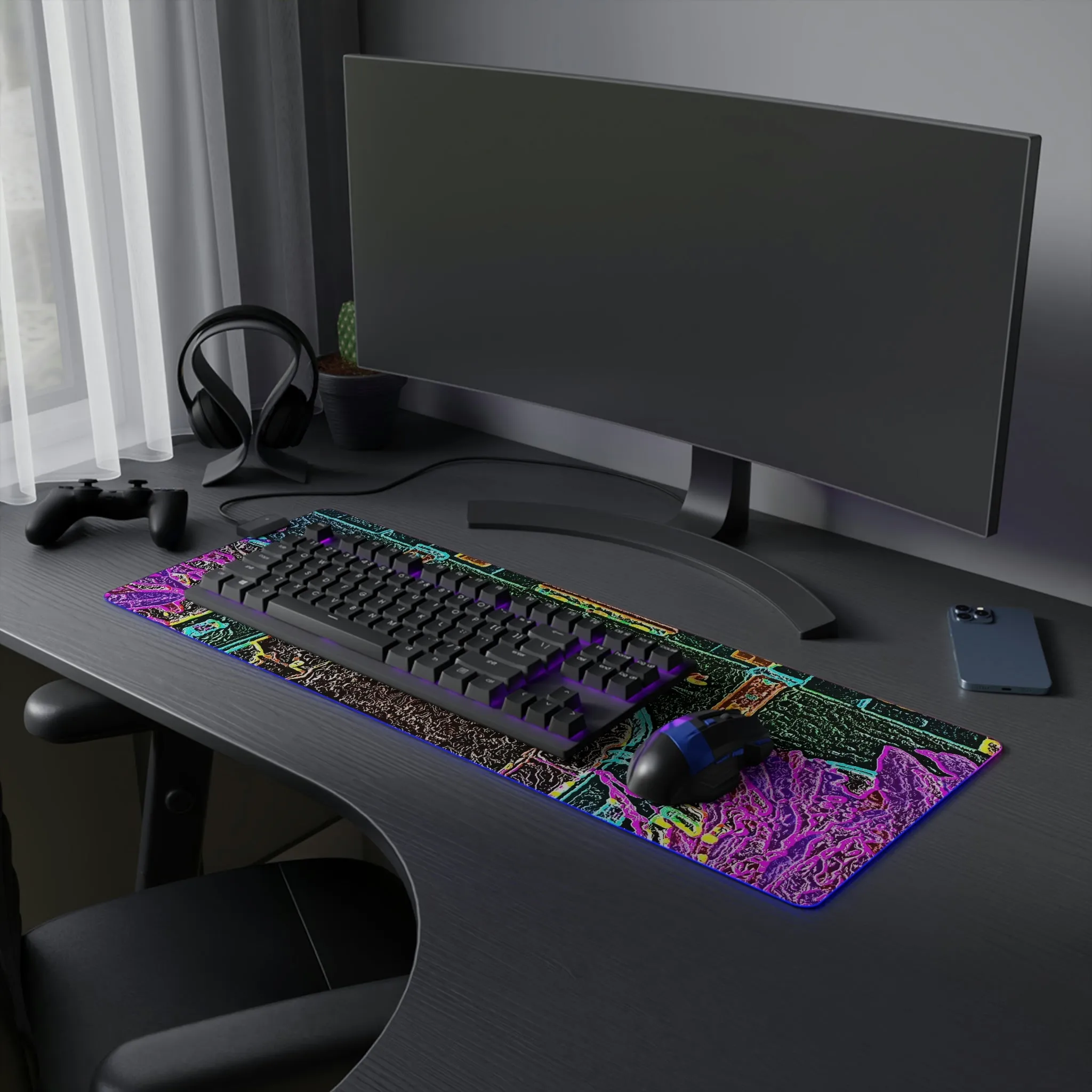 LED Gaming Mouse Pad ... "La Grande Entree" At: 'The Pink Palace' ... The Royal Hawai'ian ... Honolulu, HI ... '27Oct2014' ... Original Works ...