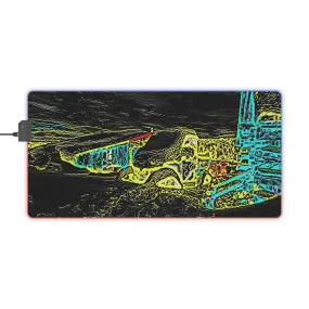 LED Gaming Mouse Pad ... "Snow Vehicle In Snow Storm At-Rest" ... Circa 12Mar23 ... Central Idaho ... 18-Hours Rendering Time: Original Works ...