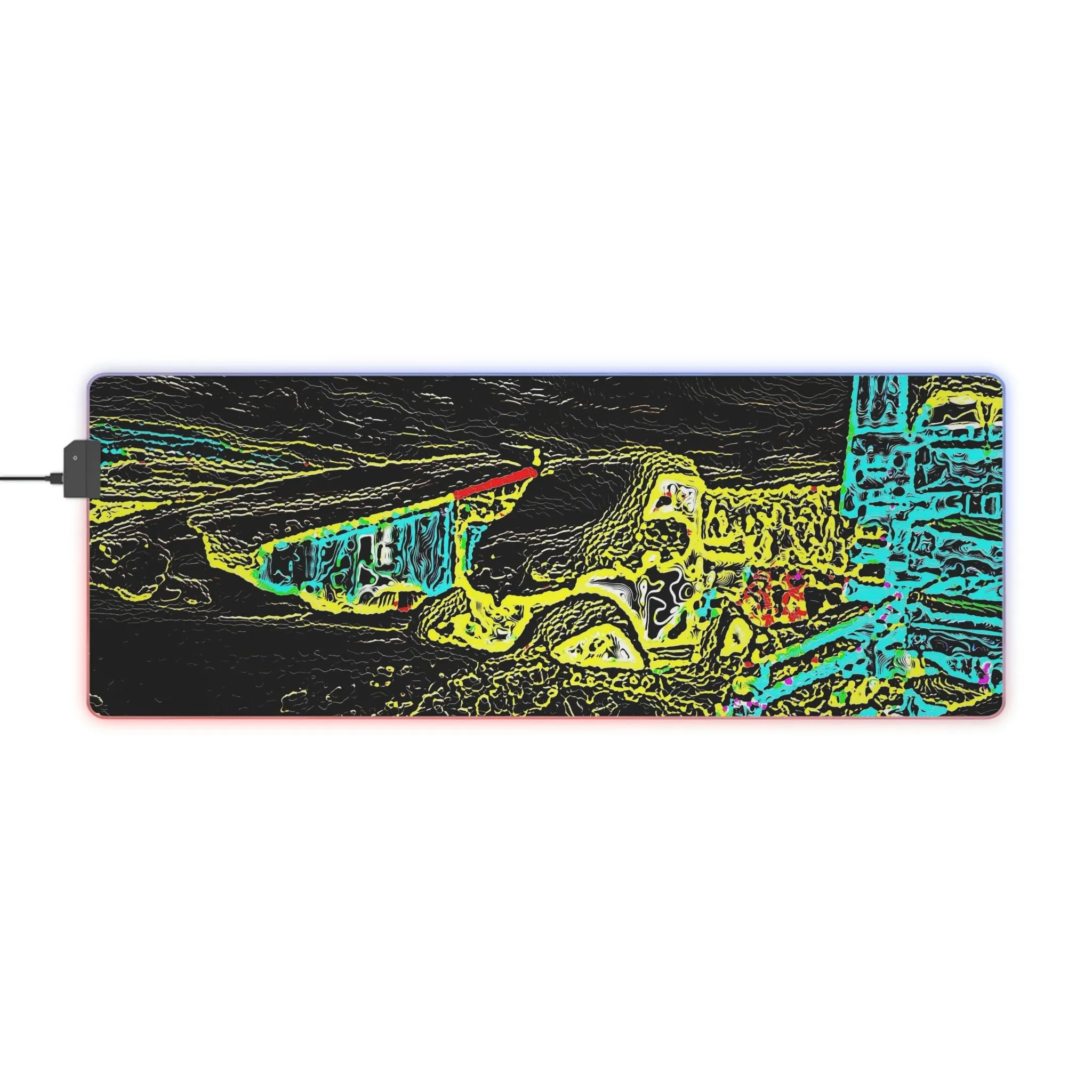 LED Gaming Mouse Pad ... "Snow Vehicle In Snow Storm At-Rest" ... Circa 12Mar23 ... Central Idaho ... 18-Hours Rendering Time: Original Works ...