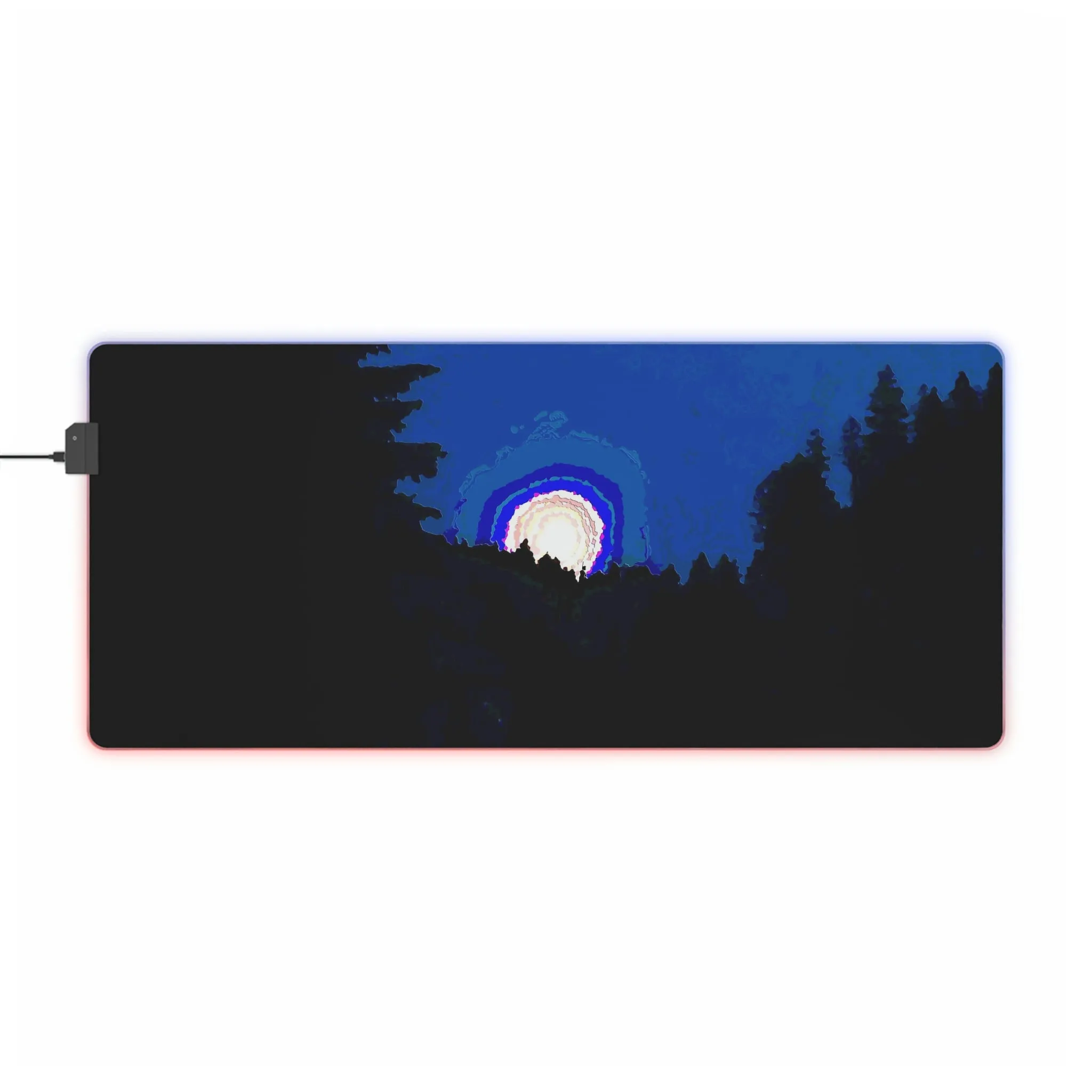 LED Gaming Mouse Pad ... "The Road Home" ...' Over The River & Through The Woods To? ...' ... Moonscape Near Elk City, Idaho ... Original Works ... 5Jan23 ...