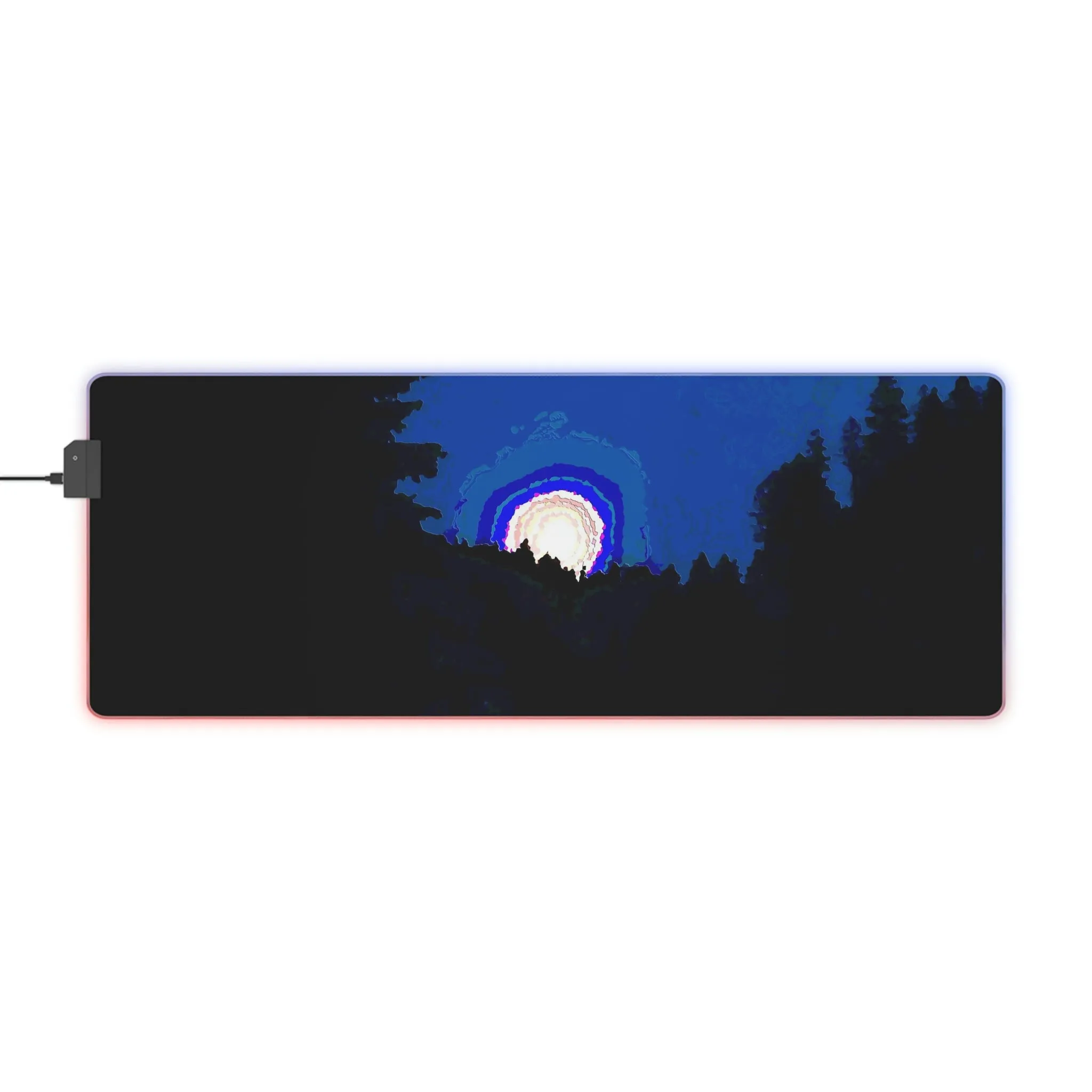 LED Gaming Mouse Pad ... "The Road Home" ...' Over The River & Through The Woods To? ...' ... Moonscape Near Elk City, Idaho ... Original Works ... 5Jan23 ...