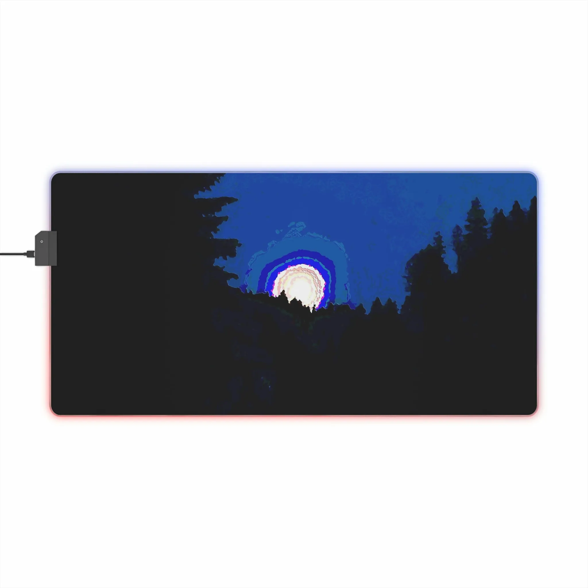 LED Gaming Mouse Pad ... "The Road Home" ...' Over The River & Through The Woods To? ...' ... Moonscape Near Elk City, Idaho ... Original Works ... 5Jan23 ...