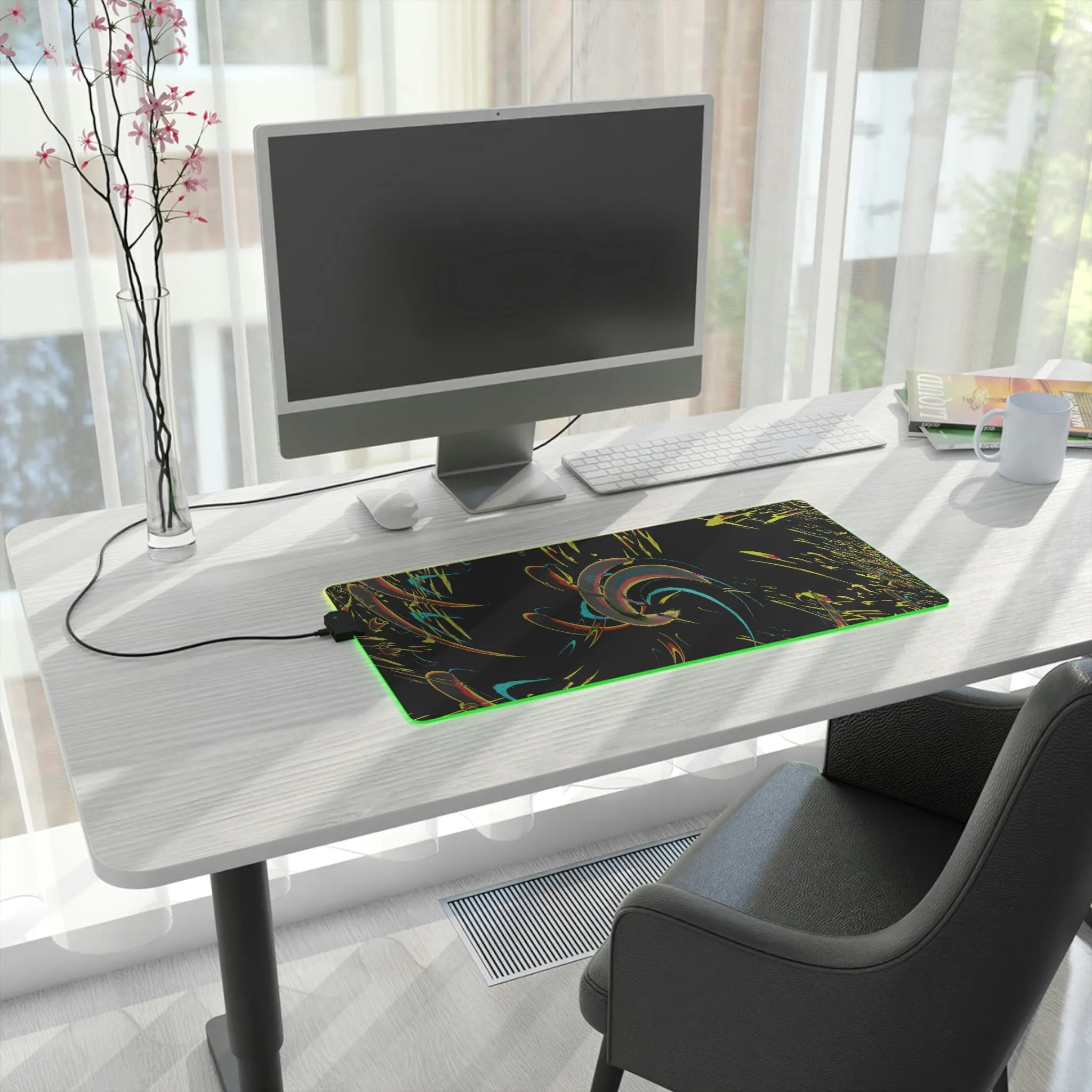 LED Gaming Mouse Pad ... "Waning Moon" ... Central Idaho ... October 2022 ... Rendering Time: 22 Hours ... Original Works ...