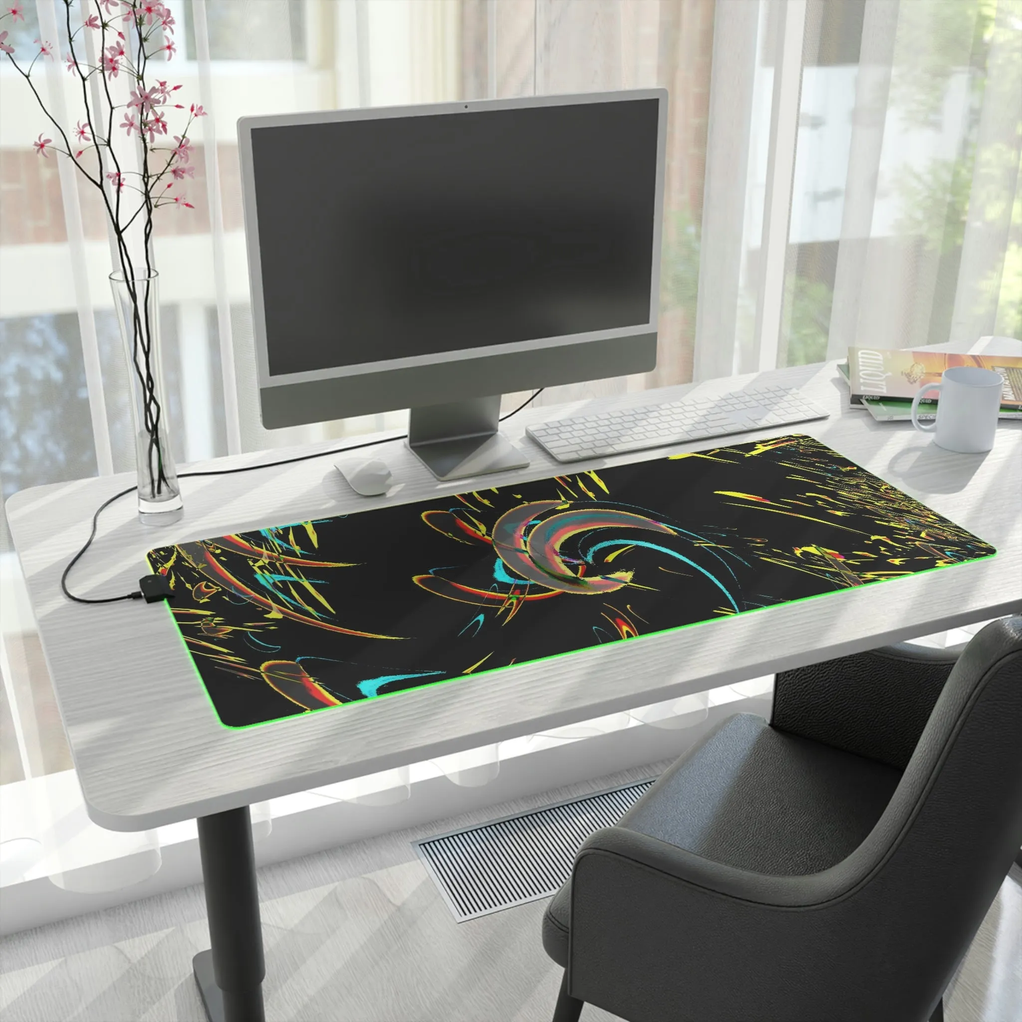 LED Gaming Mouse Pad ... "Waning Moon" ... Central Idaho ... October 2022 ... Rendering Time: 22 Hours ... Original Works ...