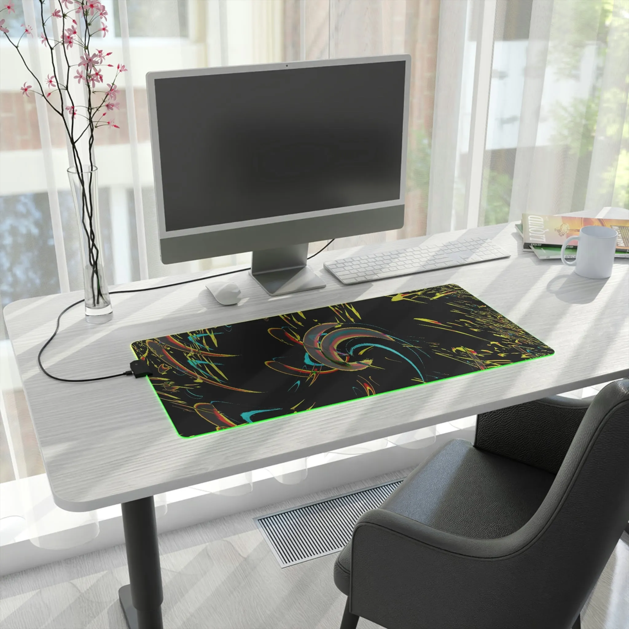 LED Gaming Mouse Pad ... "Waning Moon" ... Central Idaho ... October 2022 ... Rendering Time: 22 Hours ... Original Works ...