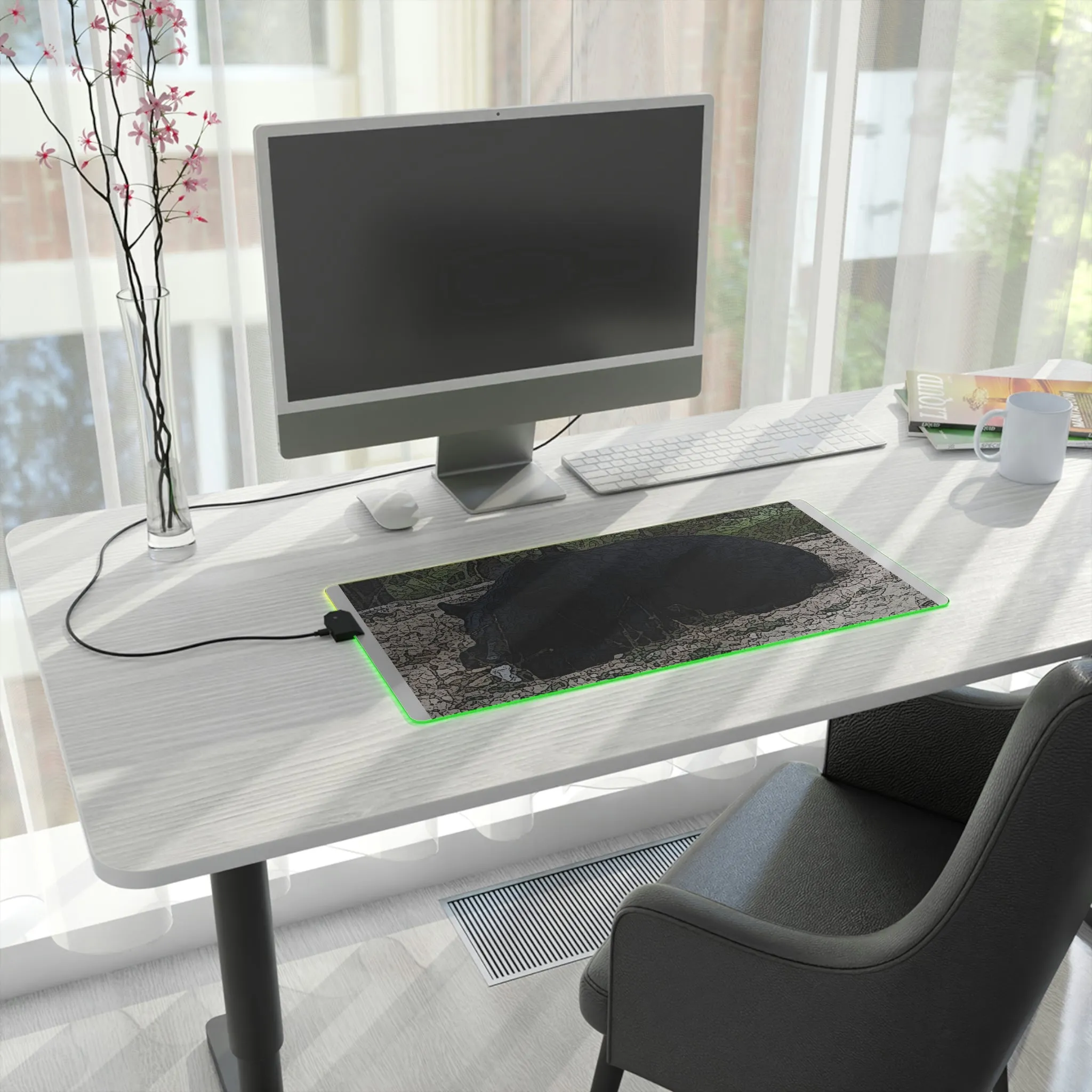 LED Gaming Mouse Pad ... "With A Little 'Lite' .." ... You're Game ... The Bear's Game ... "Everyone Is Game" ...