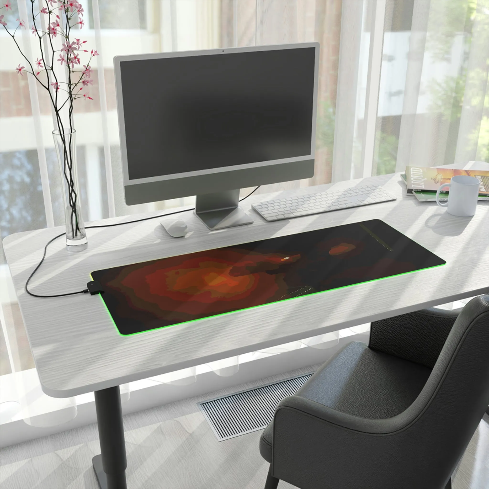 LED Gaming Mouse Pad ... Ruger .357 Magnum Early-Morning-Target-Practice ... 'Circa April 2022' ... Original Works ...