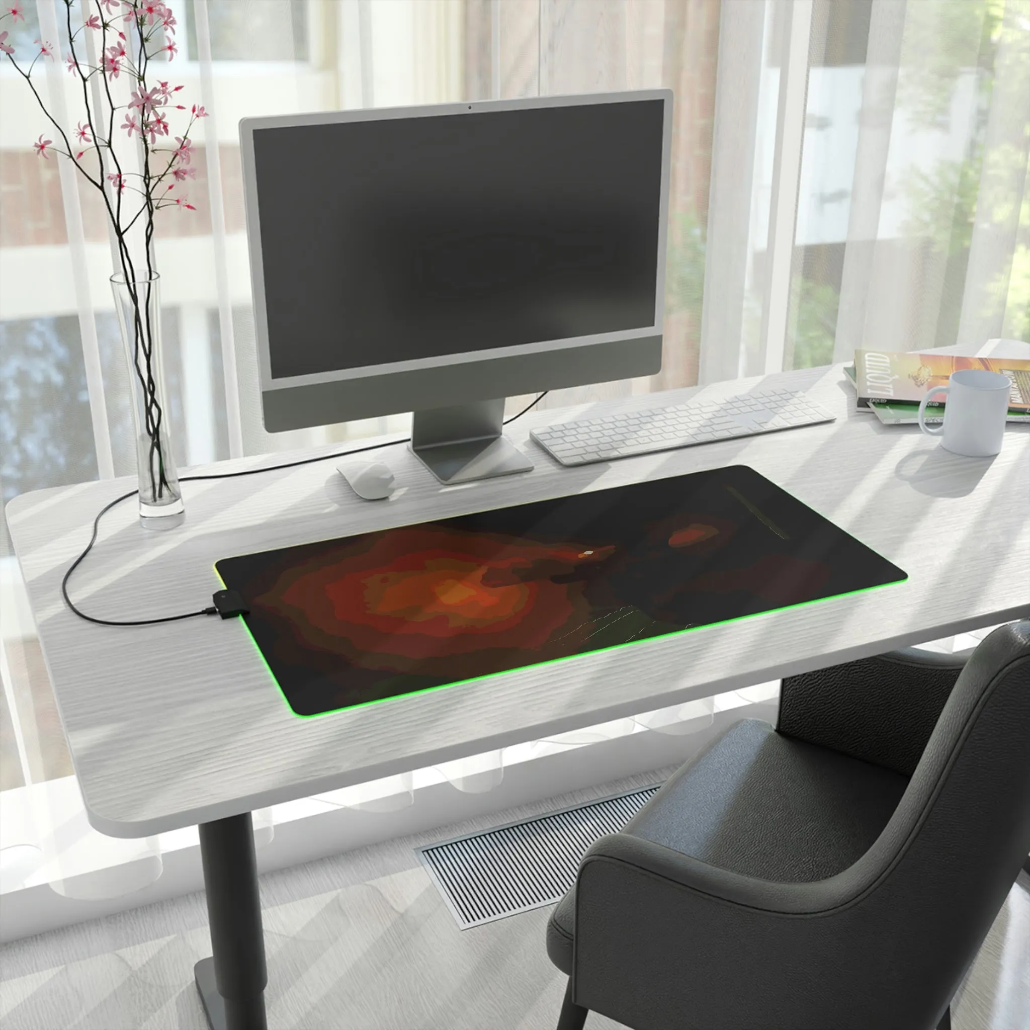 LED Gaming Mouse Pad ... Ruger .357 Magnum Early-Morning-Target-Practice ... 'Circa April 2022' ... Original Works ...
