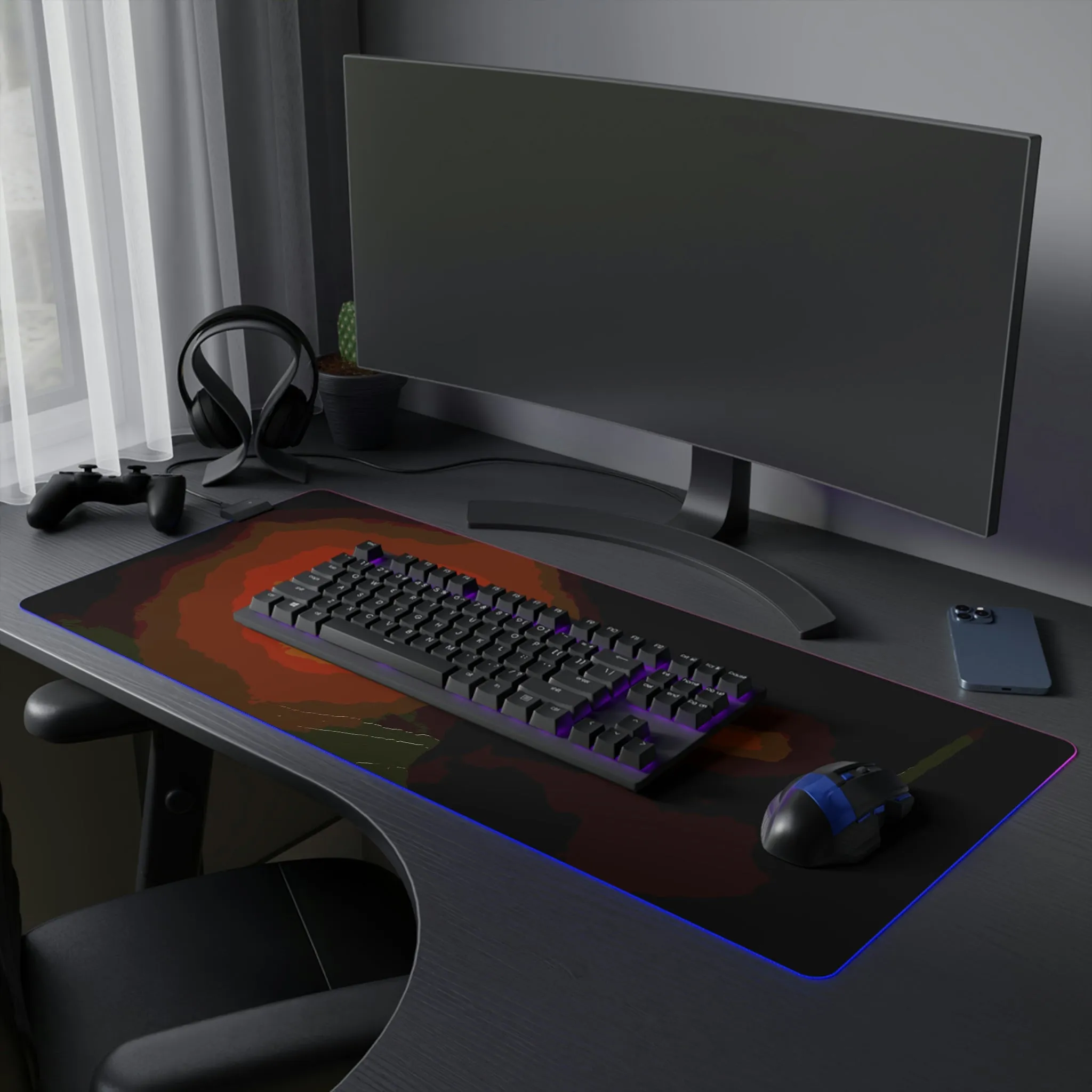 LED Gaming Mouse Pad ... Ruger .357 Magnum Early-Morning-Target-Practice ... 'Circa April 2022' ... Original Works ...