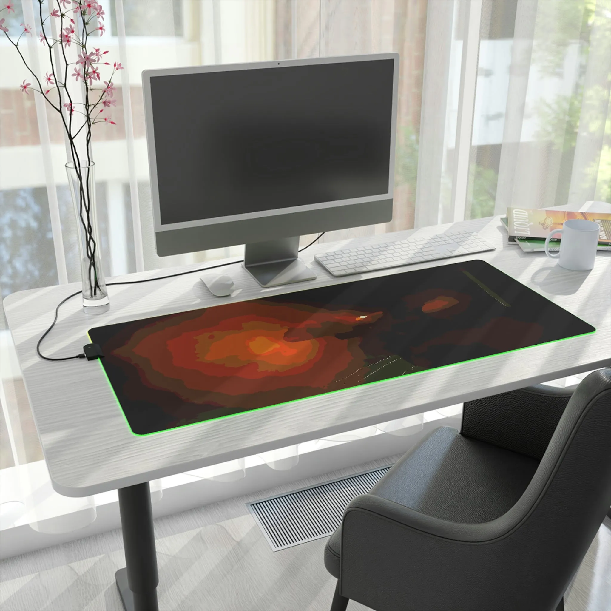 LED Gaming Mouse Pad ... Ruger .357 Magnum Early-Morning-Target-Practice ... 'Circa April 2022' ... Original Works ...