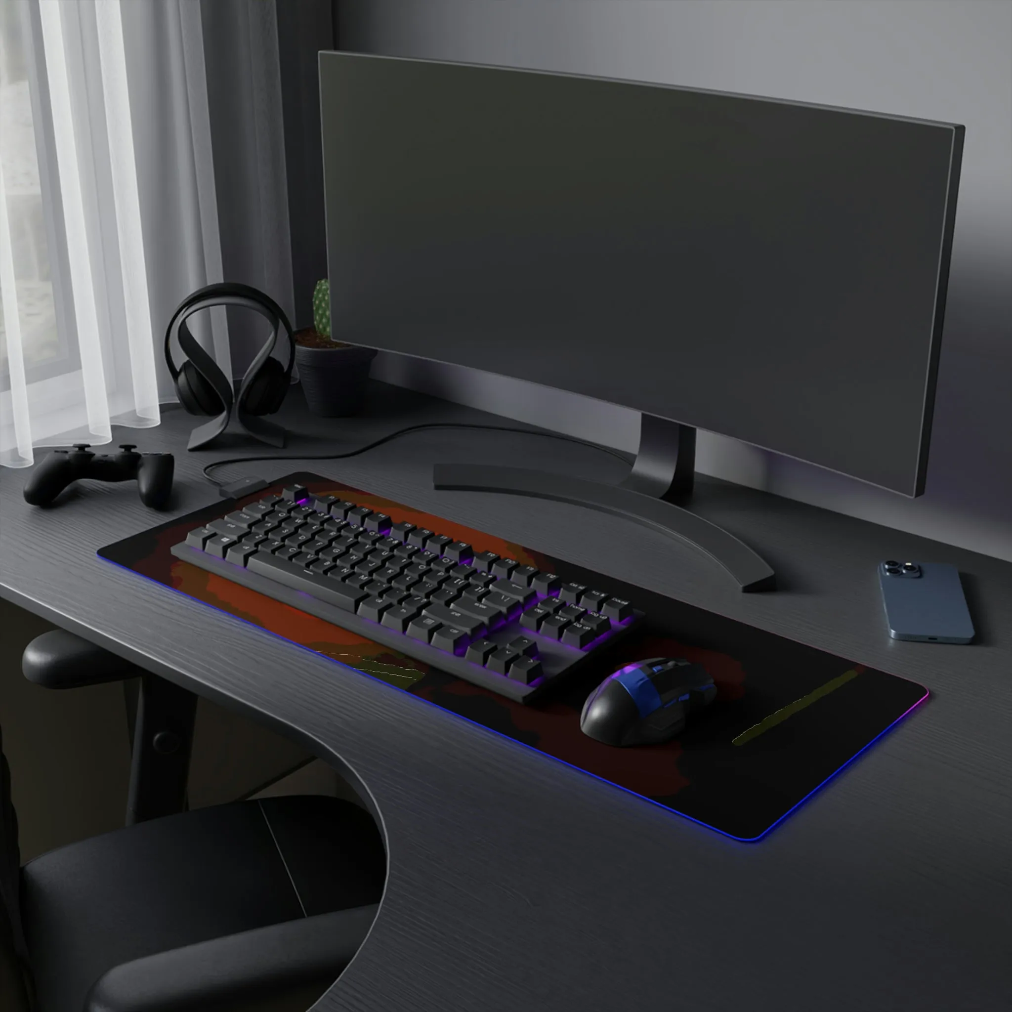LED Gaming Mouse Pad ... Ruger .357 Magnum Early-Morning-Target-Practice ... 'Circa April 2022' ... Original Works ...