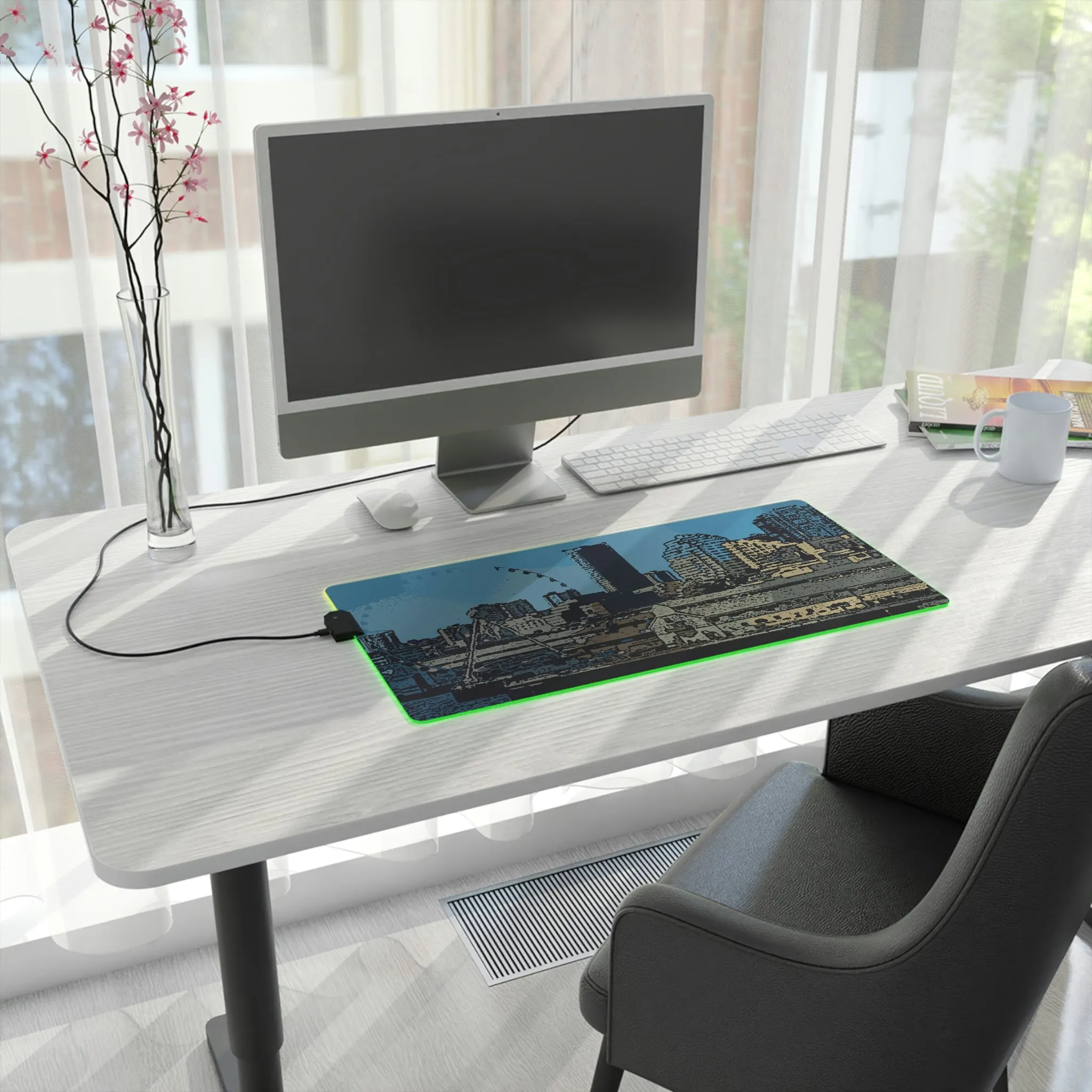 LED Gaming Mouse Pad ... That Classic Wheel ... 'Seattle's Wheel' ... & Old Classic Waterside Vendors ...  'Family Archives' ... Original Works ...