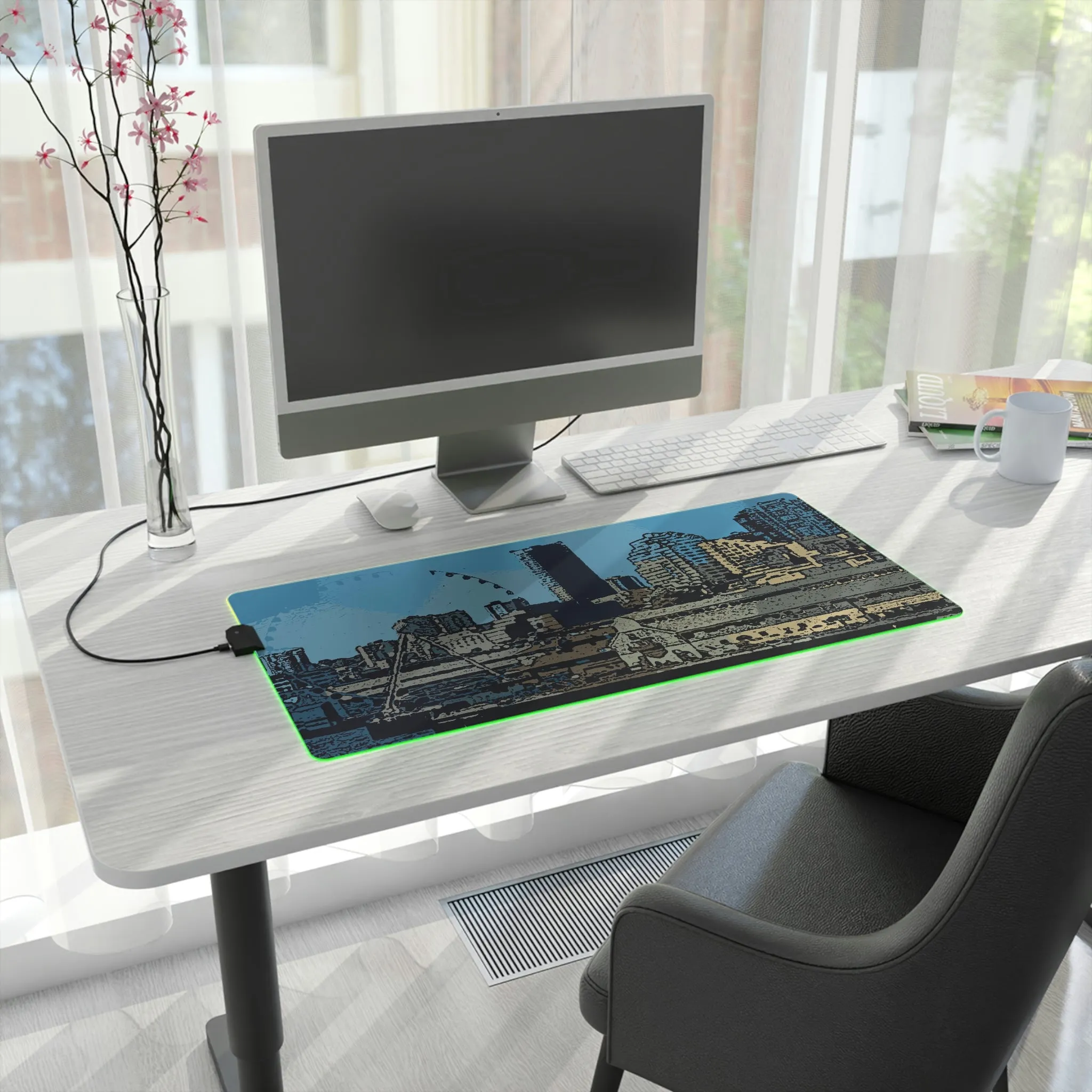 LED Gaming Mouse Pad ... That Classic Wheel ... 'Seattle's Wheel' ... & Old Classic Waterside Vendors ...  'Family Archives' ... Original Works ...