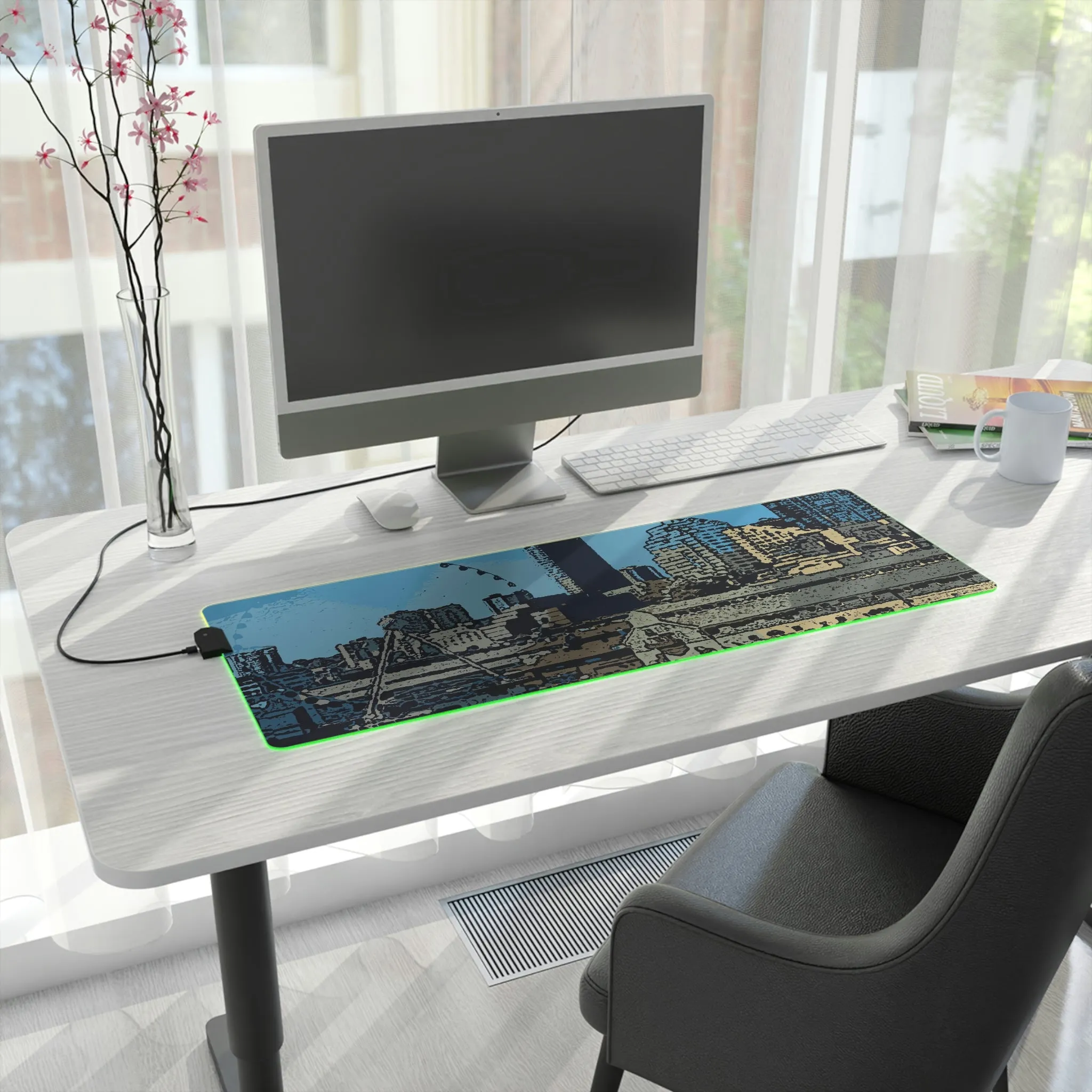LED Gaming Mouse Pad ... That Classic Wheel ... 'Seattle's Wheel' ... & Old Classic Waterside Vendors ...  'Family Archives' ... Original Works ...
