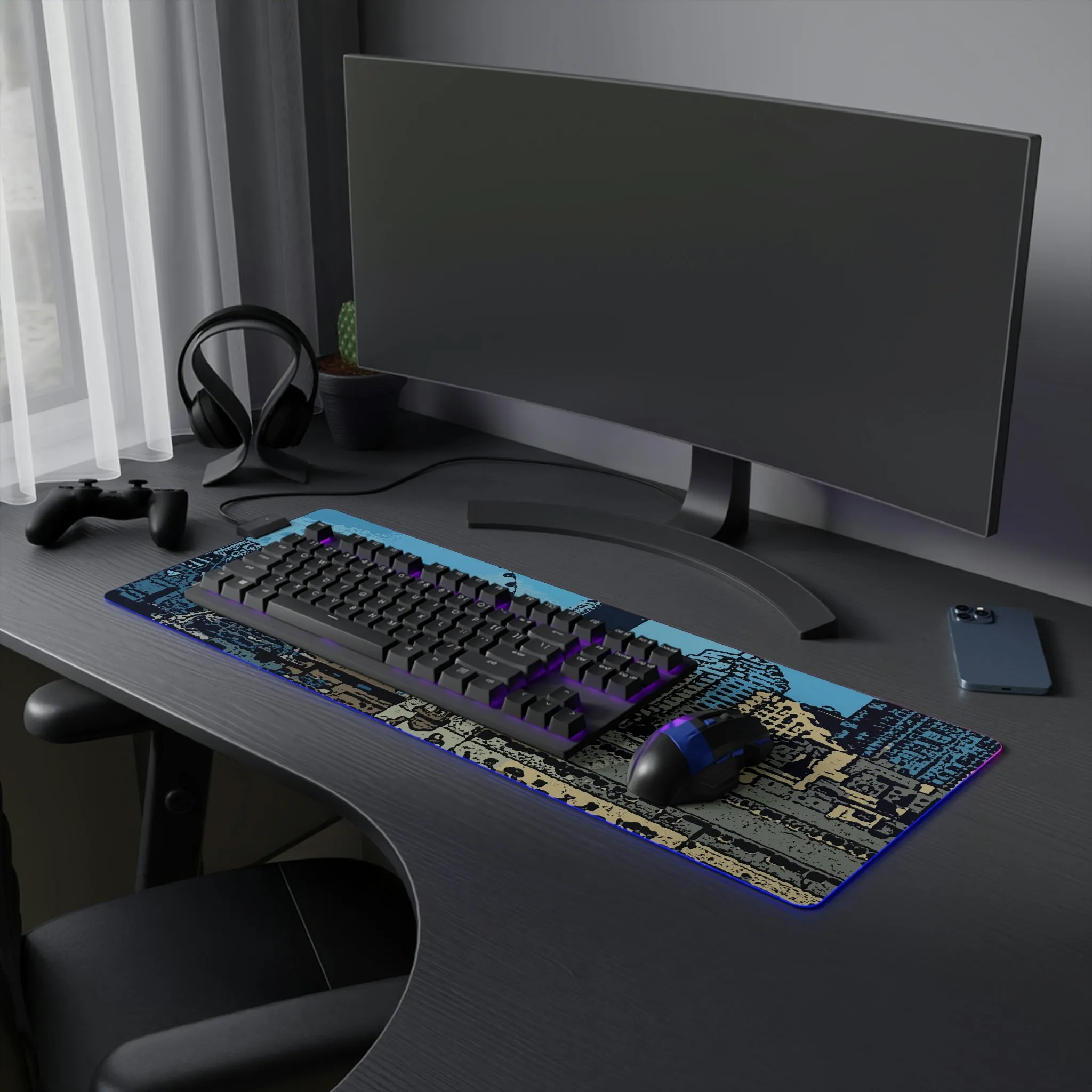 LED Gaming Mouse Pad ... That Classic Wheel ... 'Seattle's Wheel' ... & Old Classic Waterside Vendors ...  'Family Archives' ... Original Works ...