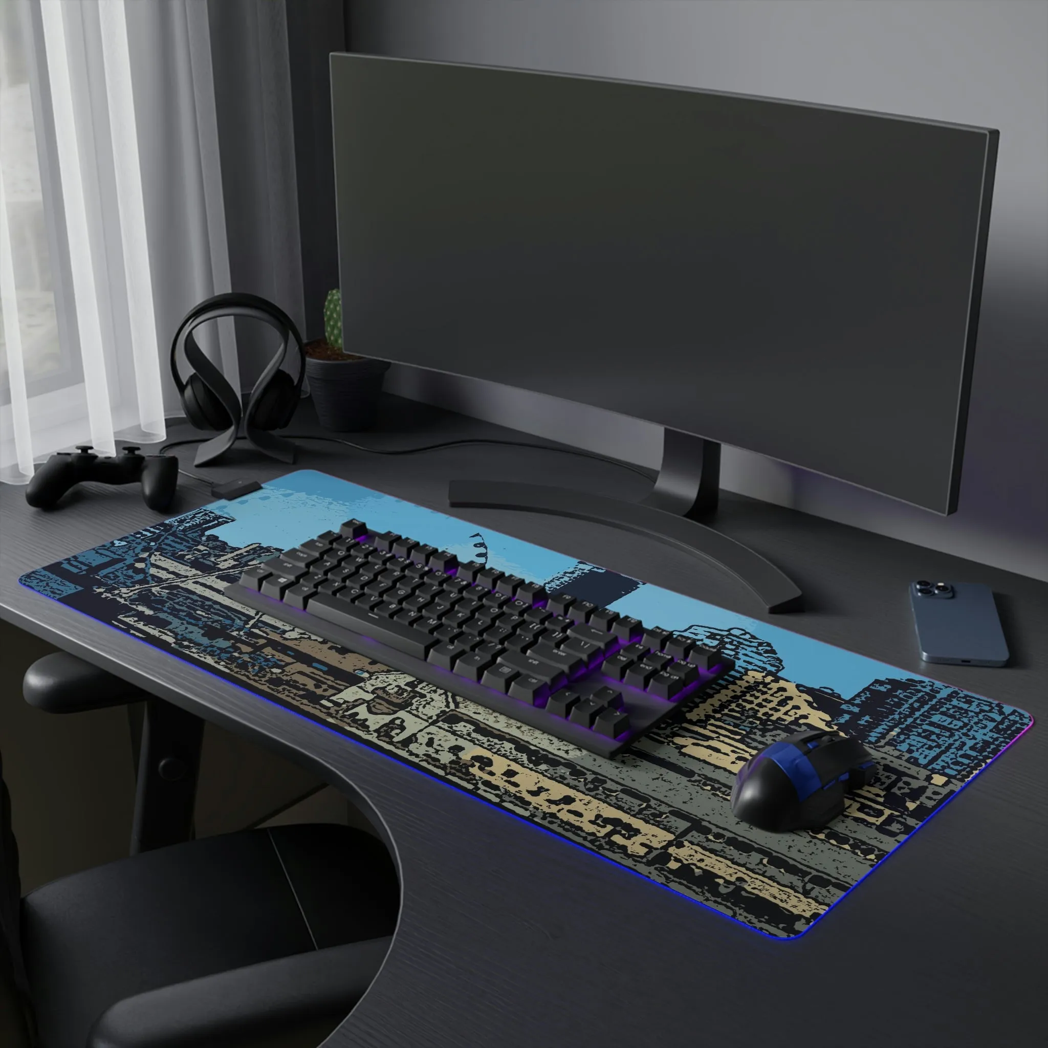 LED Gaming Mouse Pad ... That Classic Wheel ... 'Seattle's Wheel' ... & Old Classic Waterside Vendors ...  'Family Archives' ... Original Works ...