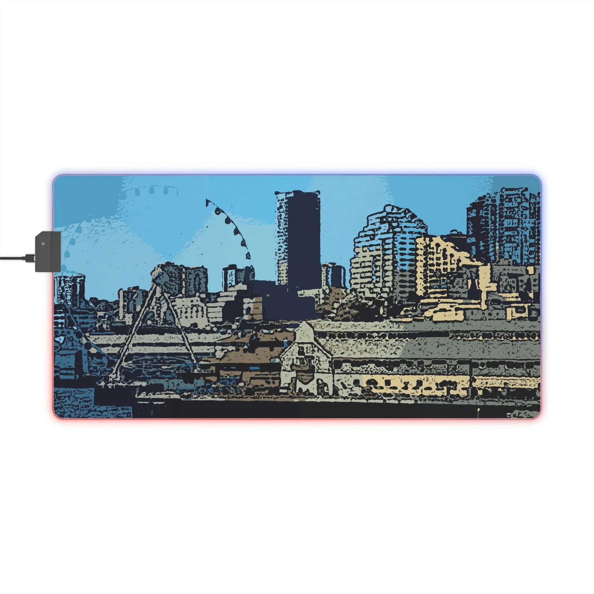 LED Gaming Mouse Pad ... That Classic Wheel ... 'Seattle's Wheel' ... & Old Classic Waterside Vendors ...  'Family Archives' ... Original Works ...