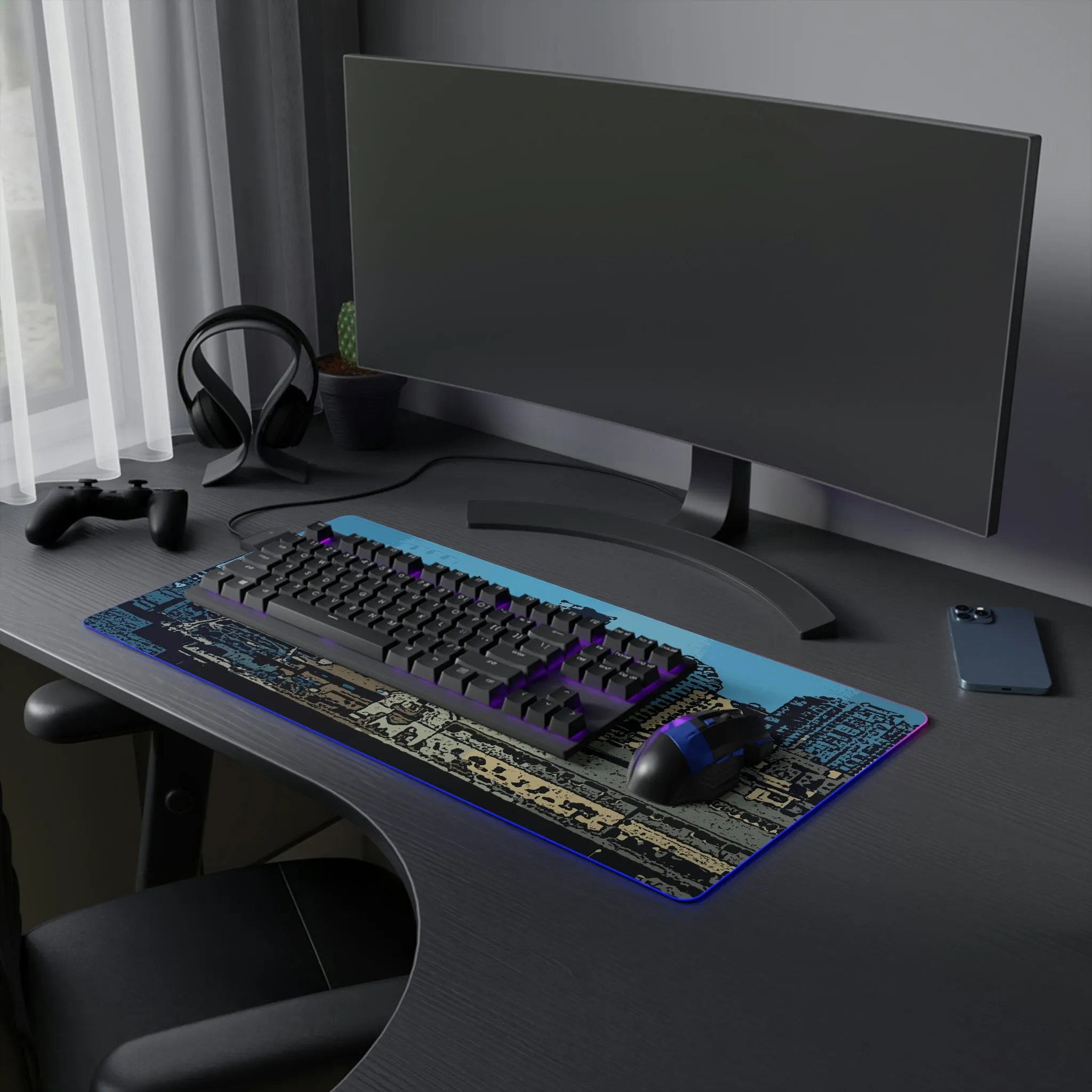 LED Gaming Mouse Pad ... That Classic Wheel ... 'Seattle's Wheel' ... & Old Classic Waterside Vendors ...  'Family Archives' ... Original Works ...
