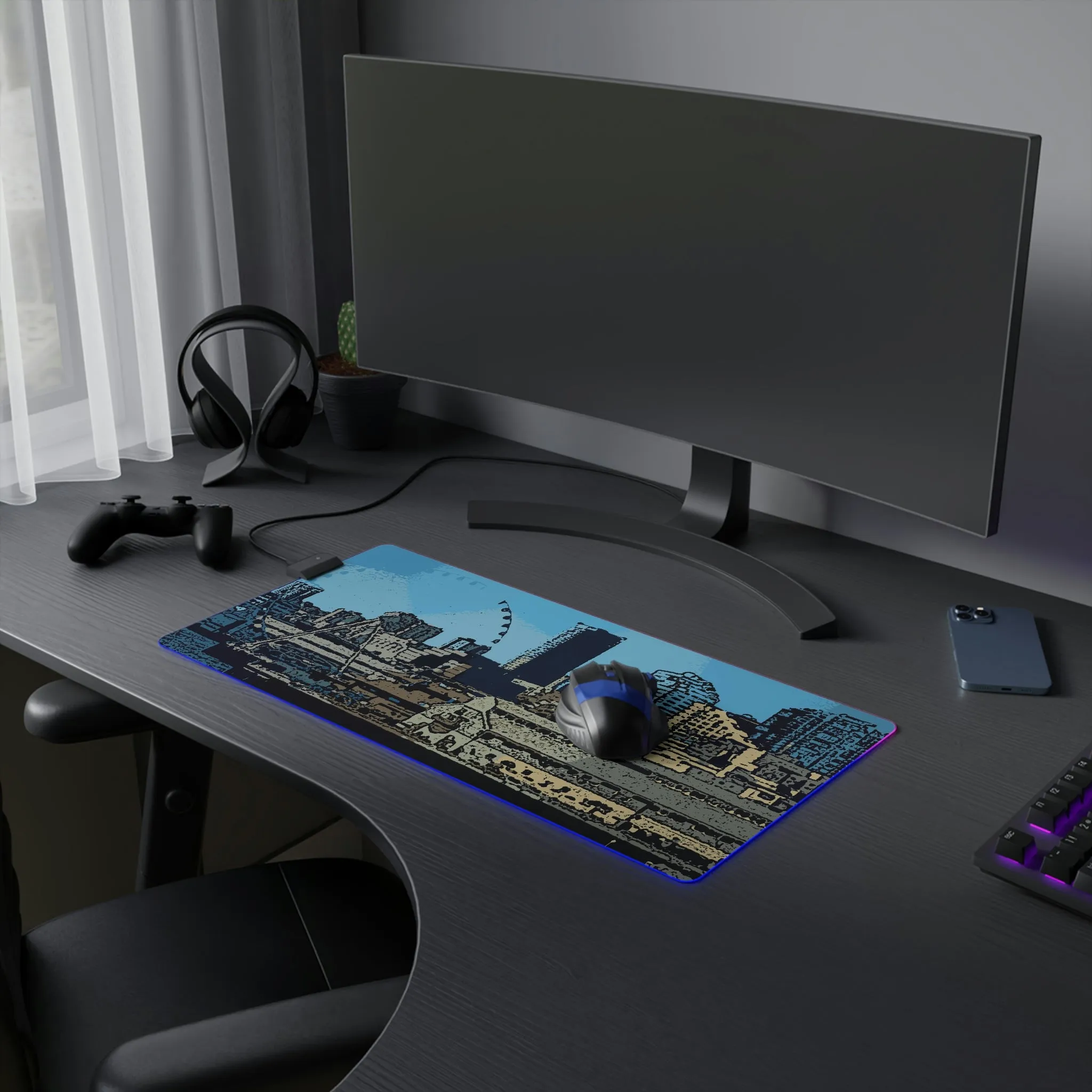LED Gaming Mouse Pad ... That Classic Wheel ... 'Seattle's Wheel' ... & Old Classic Waterside Vendors ...  'Family Archives' ... Original Works ...